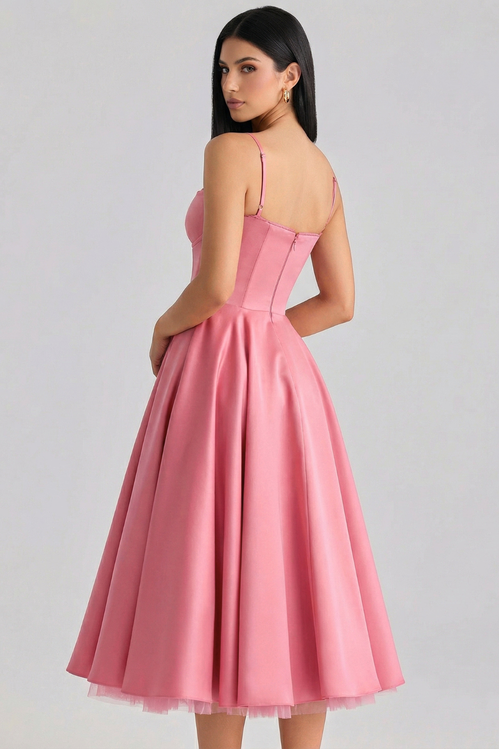 Cloe Midi-Kleid – Doppellagig
