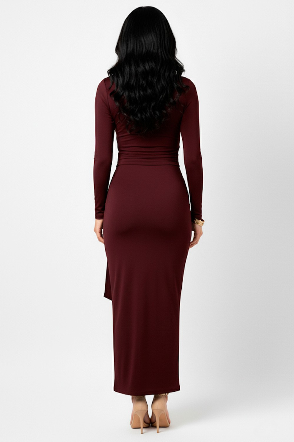 Melina High-Neck Long Dress