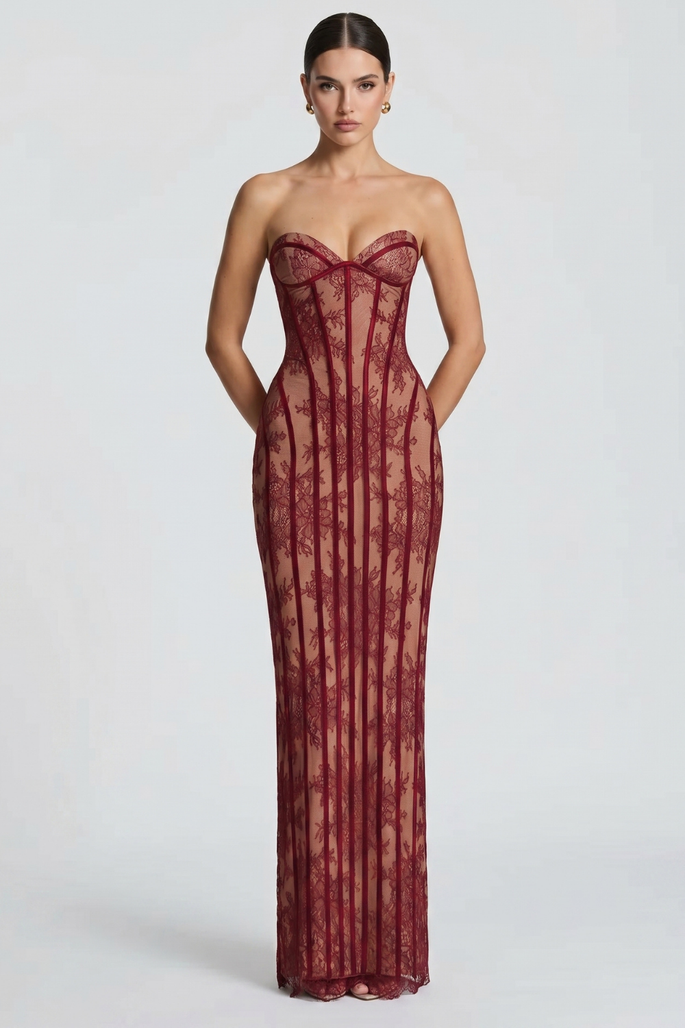 Charlotte langes Bustier-Kleid