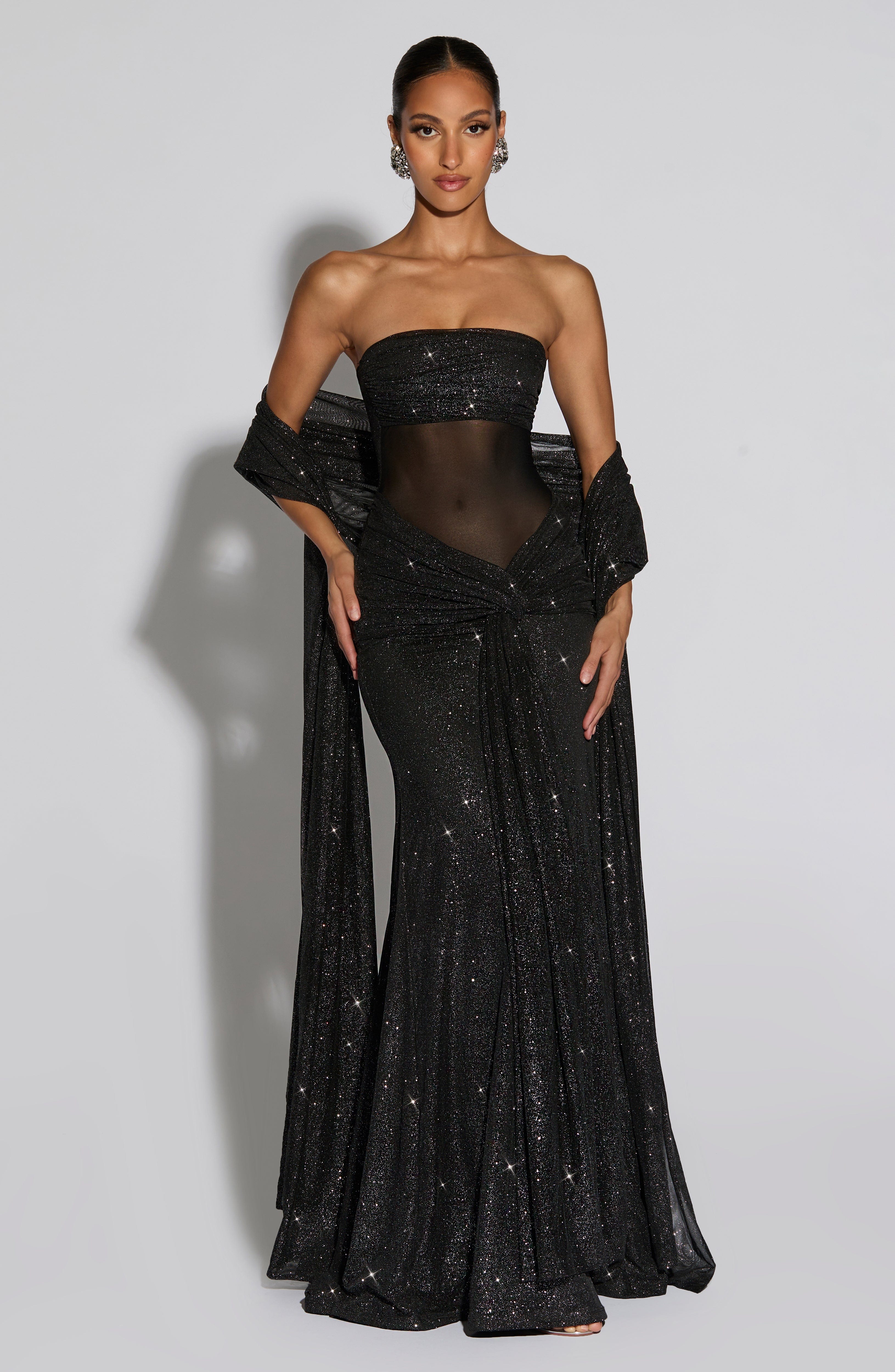 Agnes Shawl - Black Sparkle - Napalia