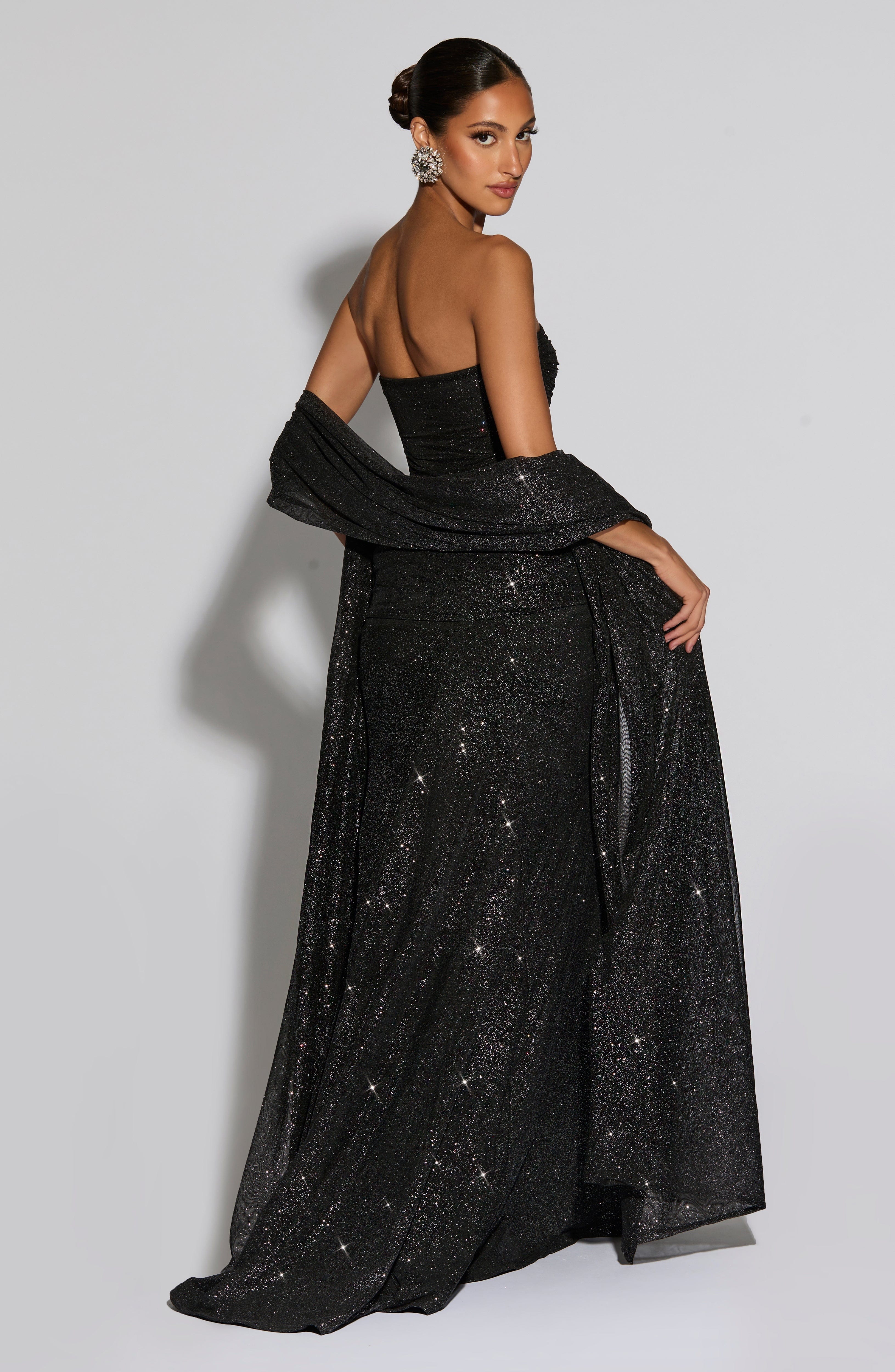 Agnes Shawl - Black Sparkle - Napalia