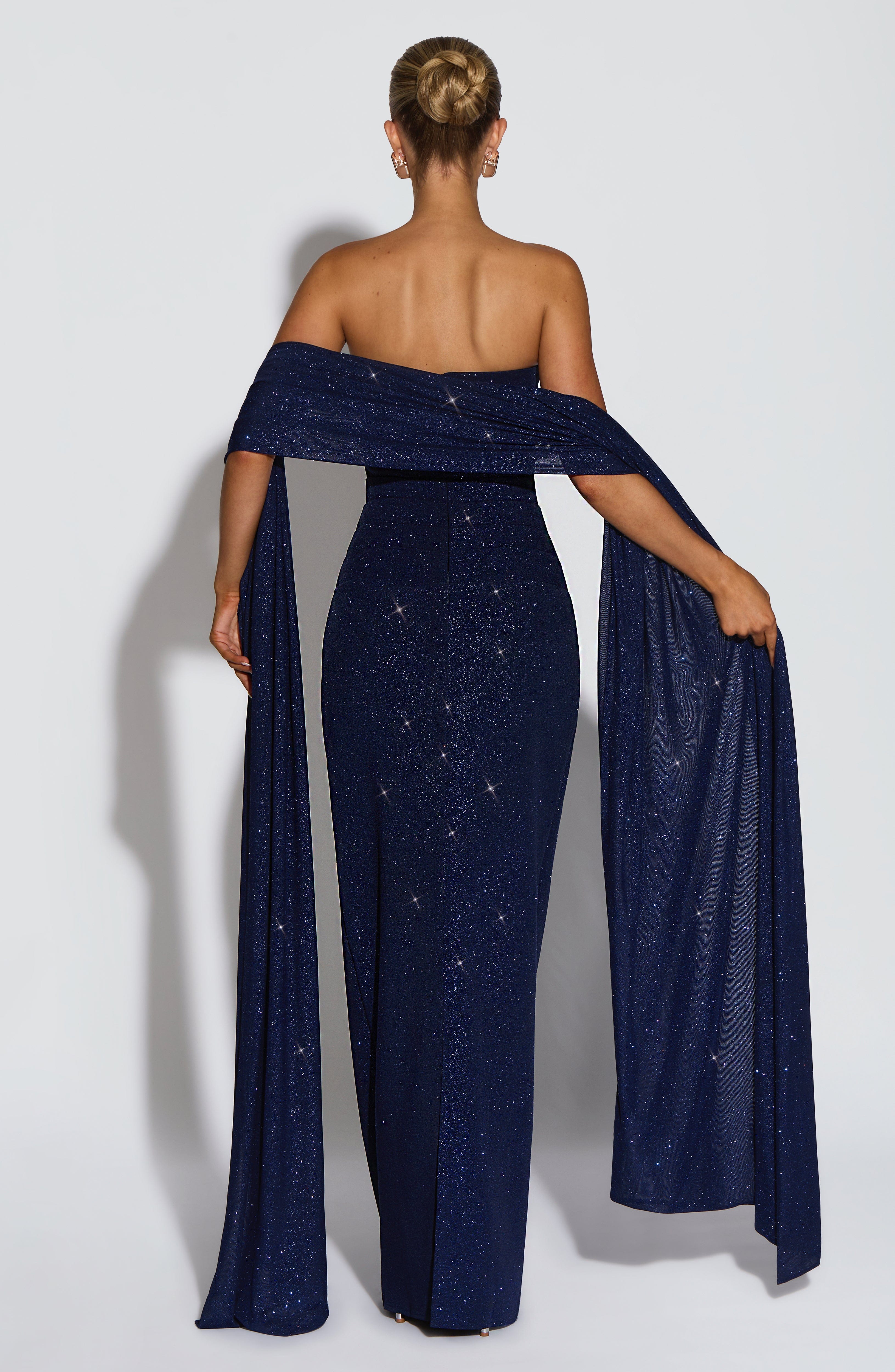 Agnes Shawl - Navy Sparkle - Napalia