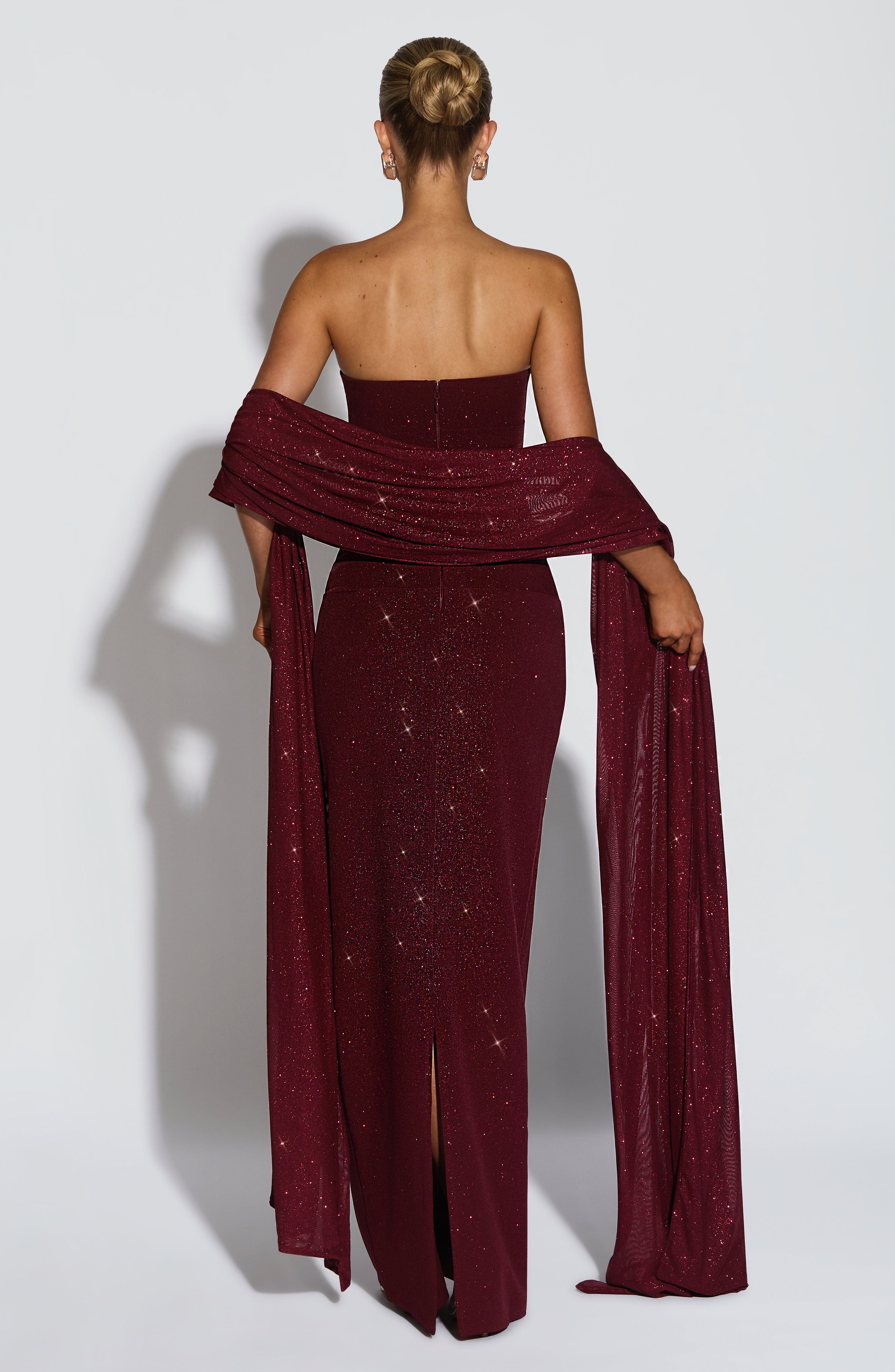 Agnes Shawl - Wine Sparkle - Napalia