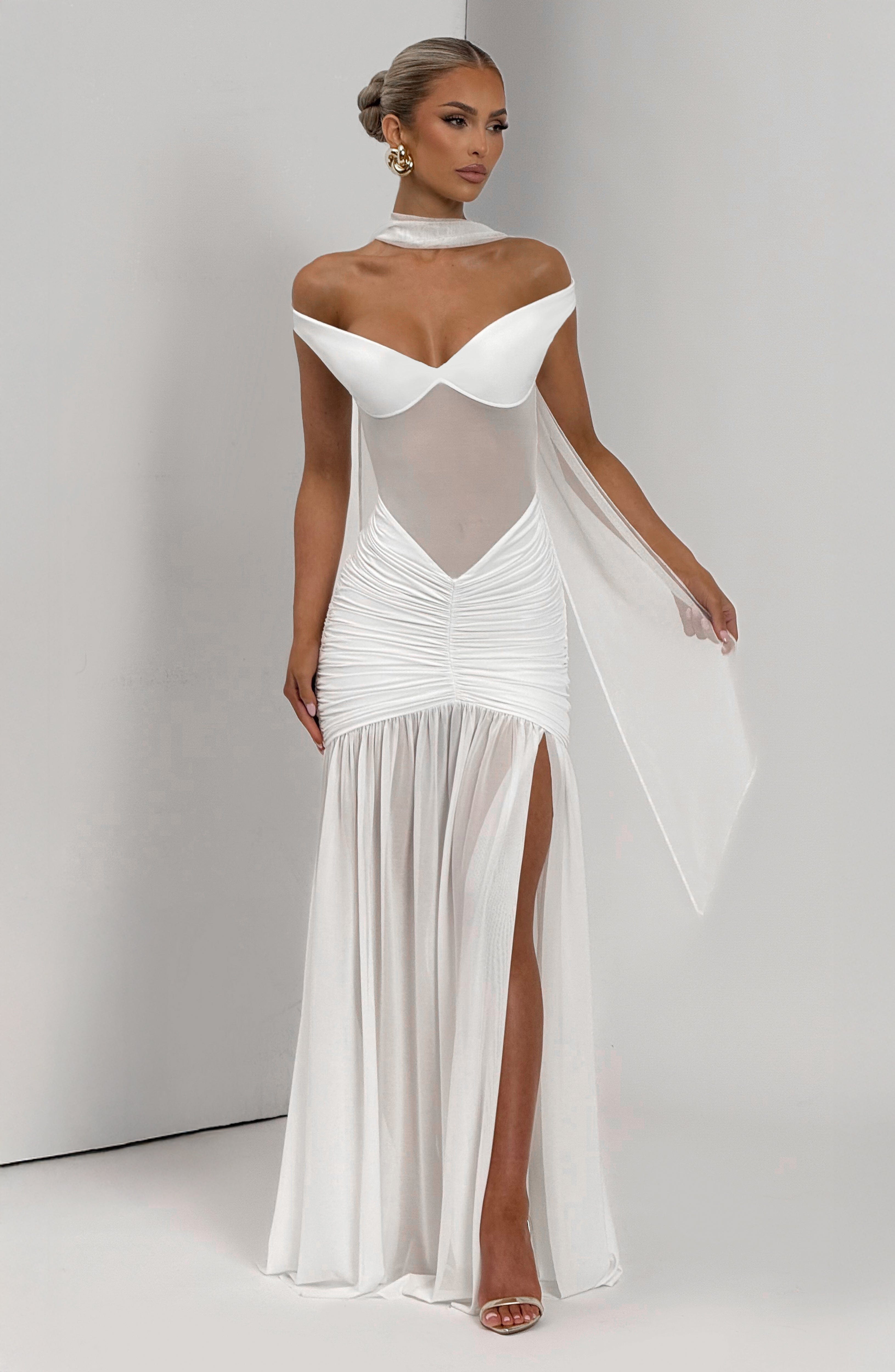Alaia Maxi Dress - Ivory - Napalia