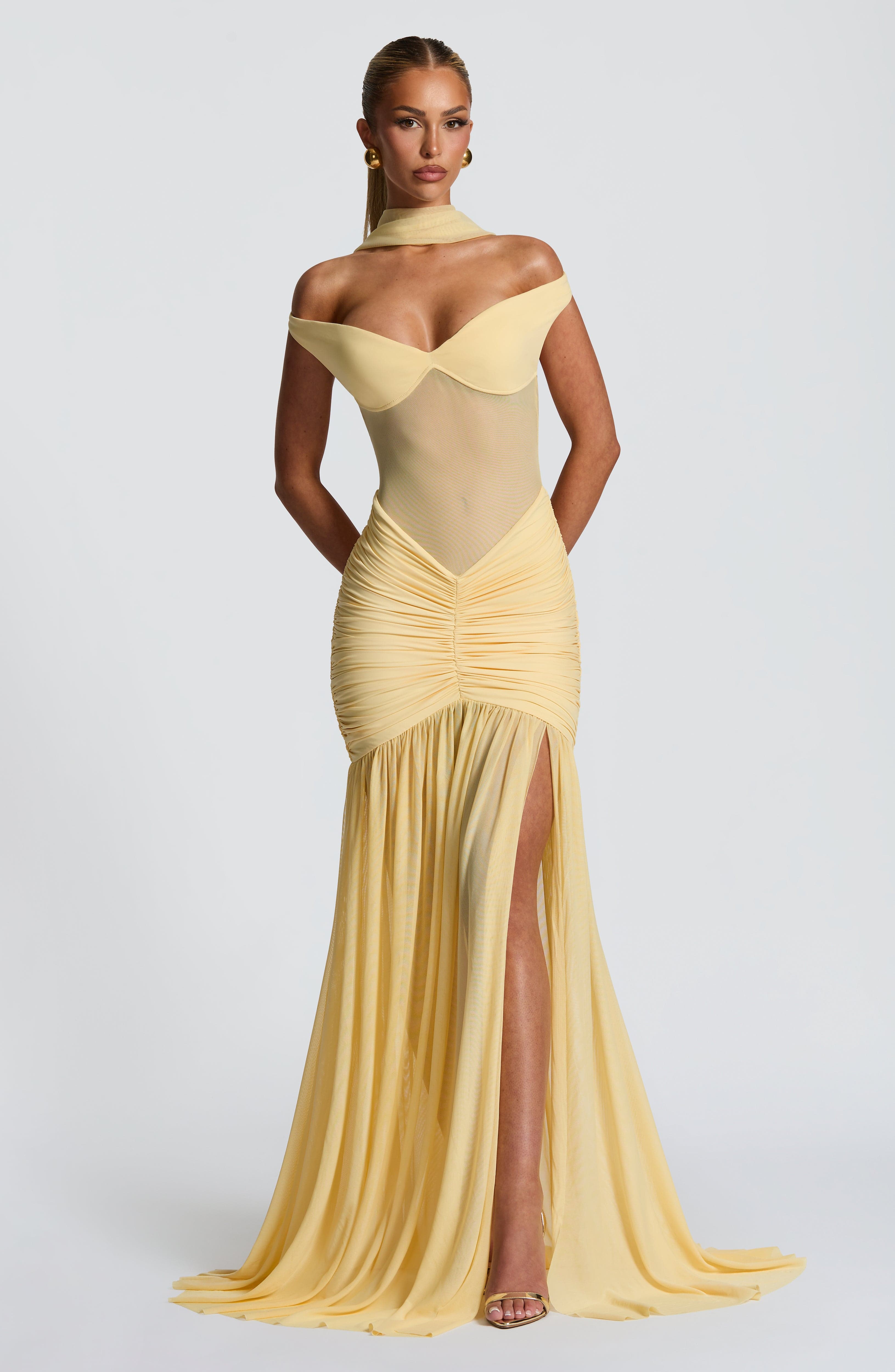 Alaia Maxi Dress - Lemon - Napalia
