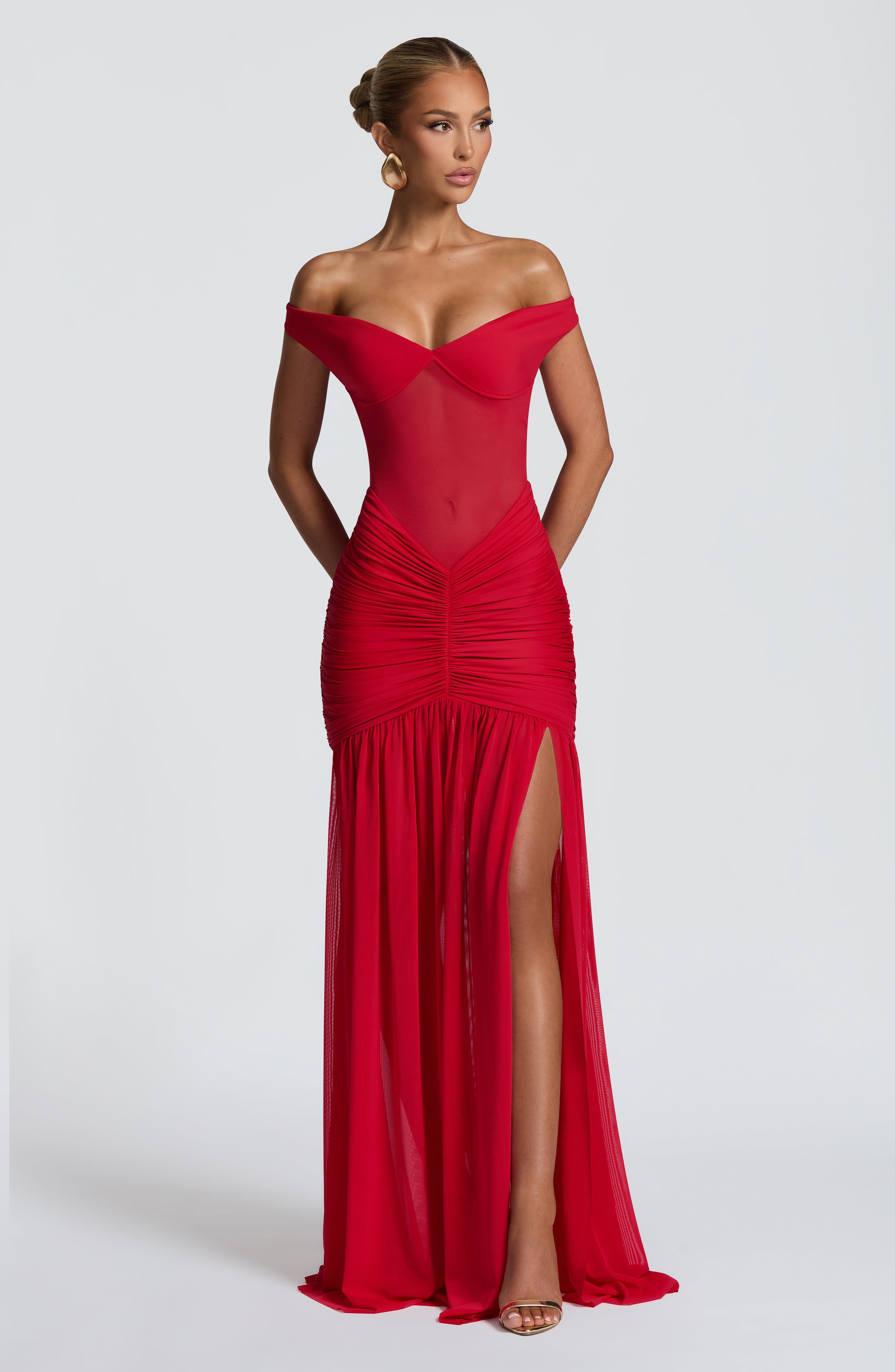 Alaia Maxi Dress - Red - Napalia