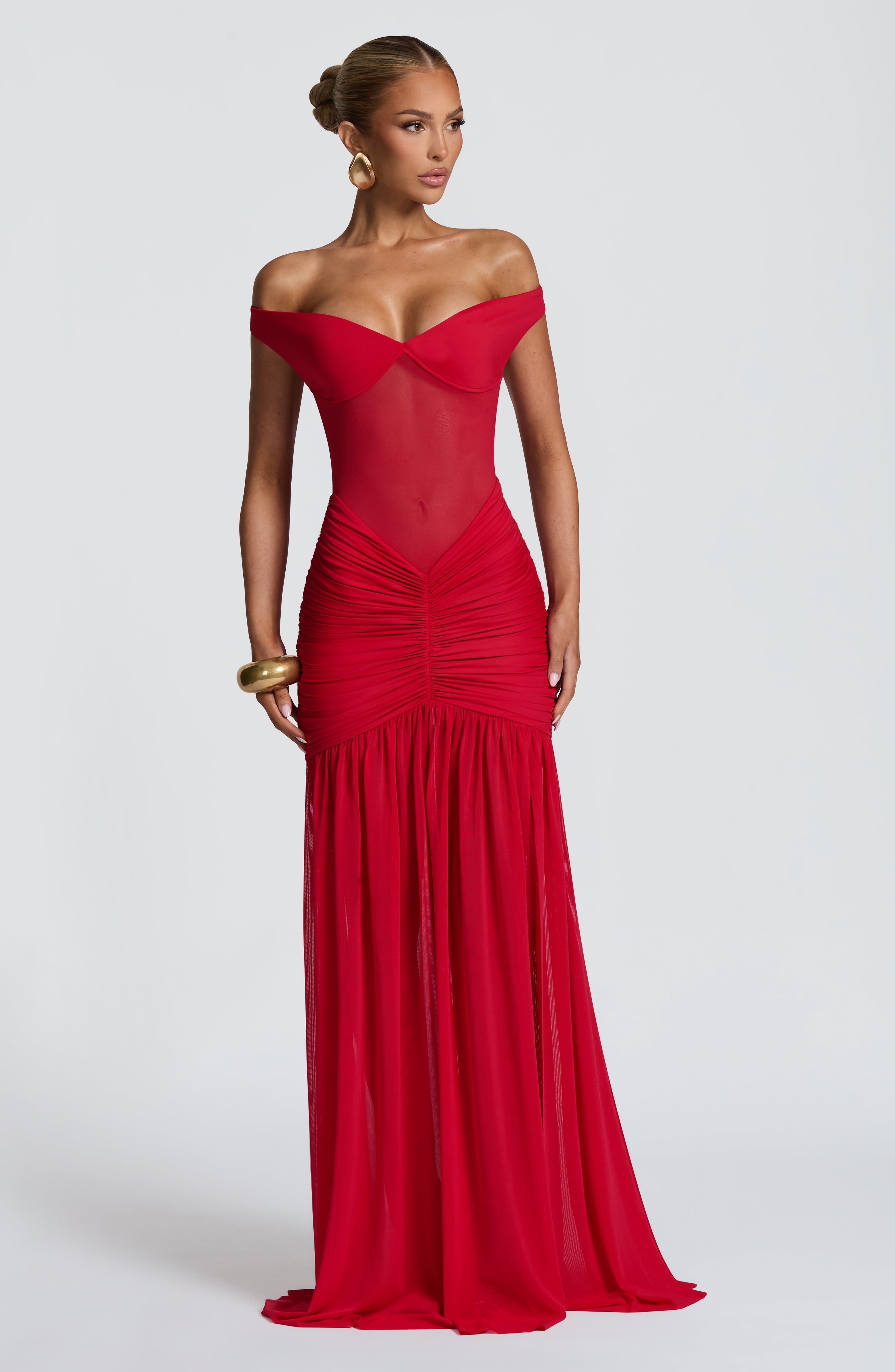 Alaia Maxi Dress - Red - Napalia