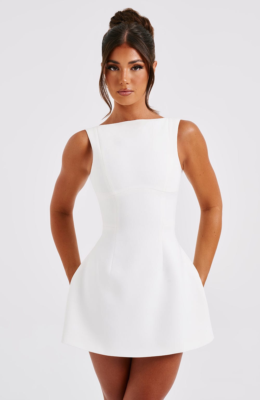 Alana Mini Dress - Ivory - Napalia