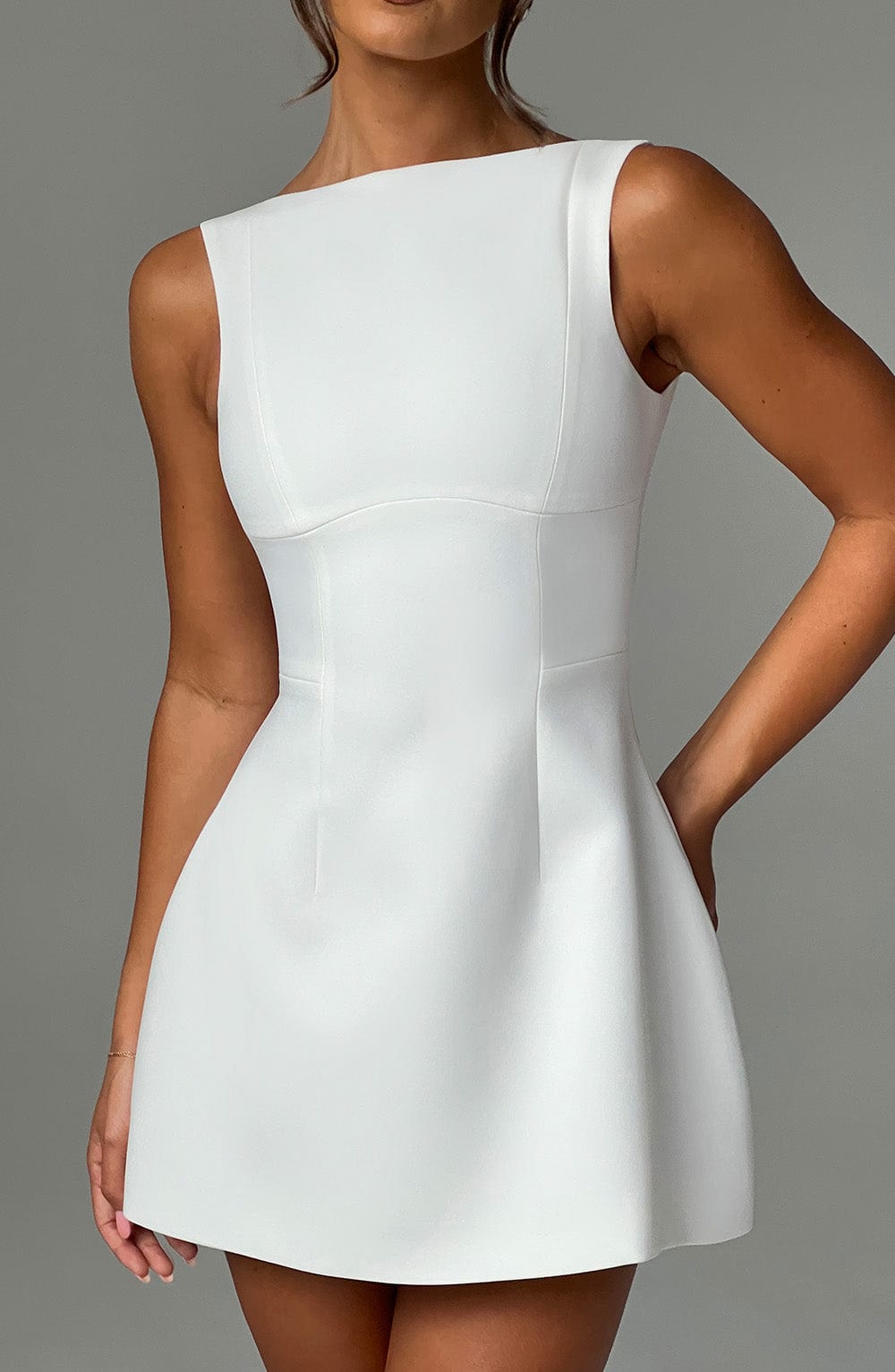 Alana Mini Dress - Ivory - Napalia