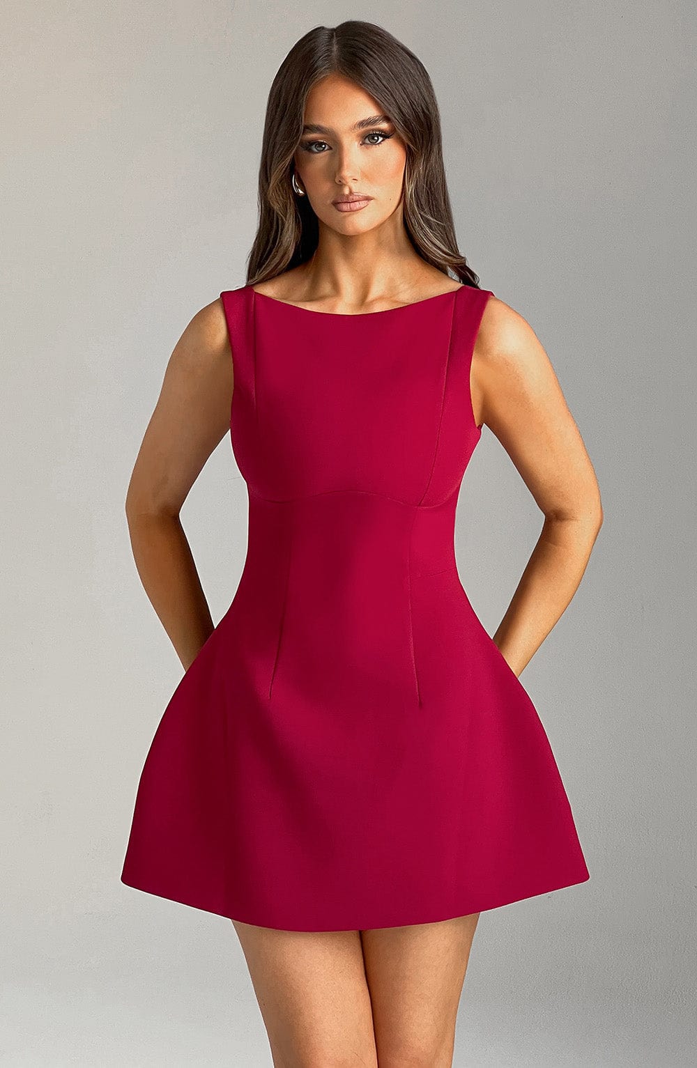 Alana Mini Dress - Wine - Napalia