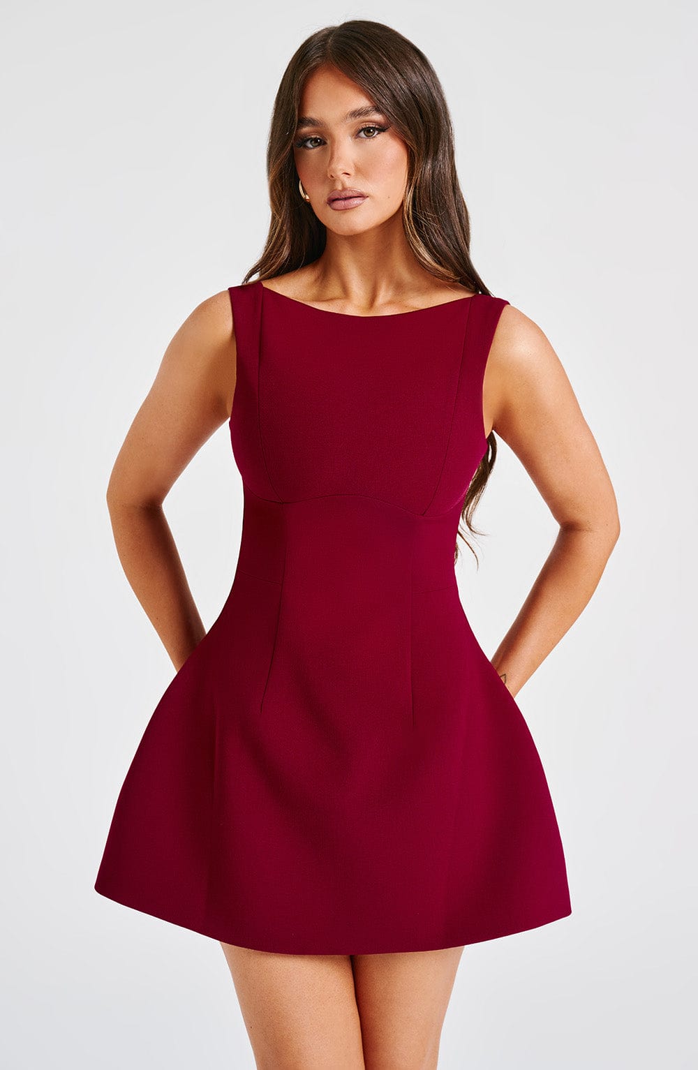 Alana Mini Dress - Wine - Napalia
