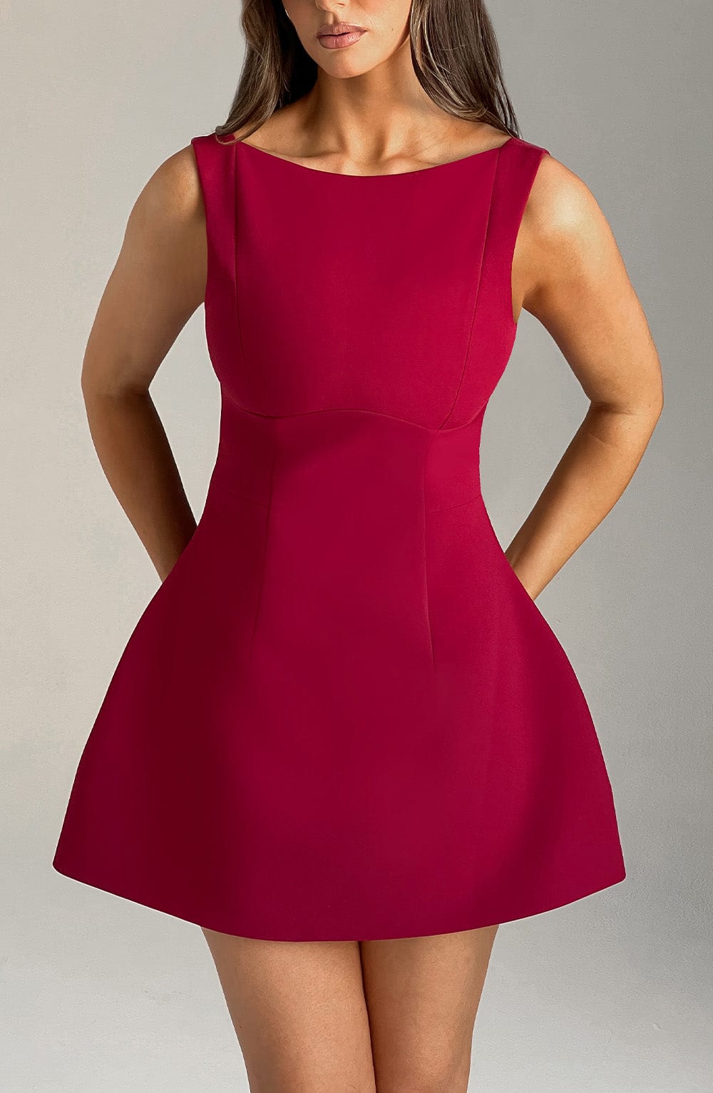 Alana Mini Dress - Wine - Napalia