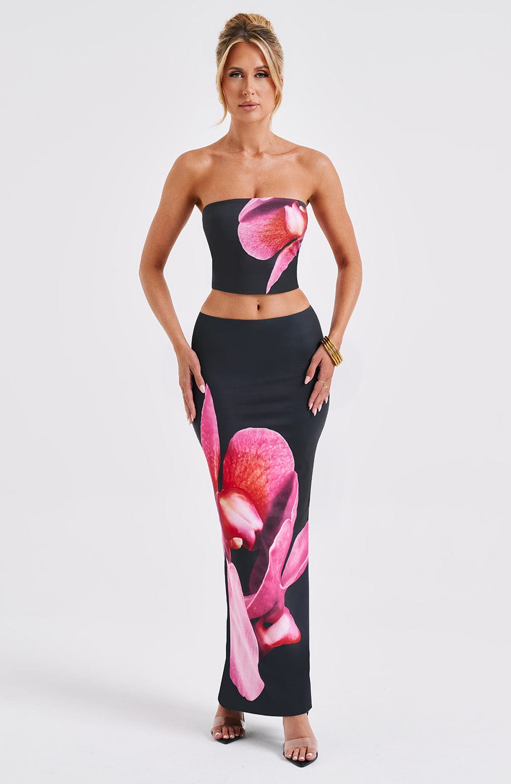 Allegra Top - Black Floral Print - Napalia