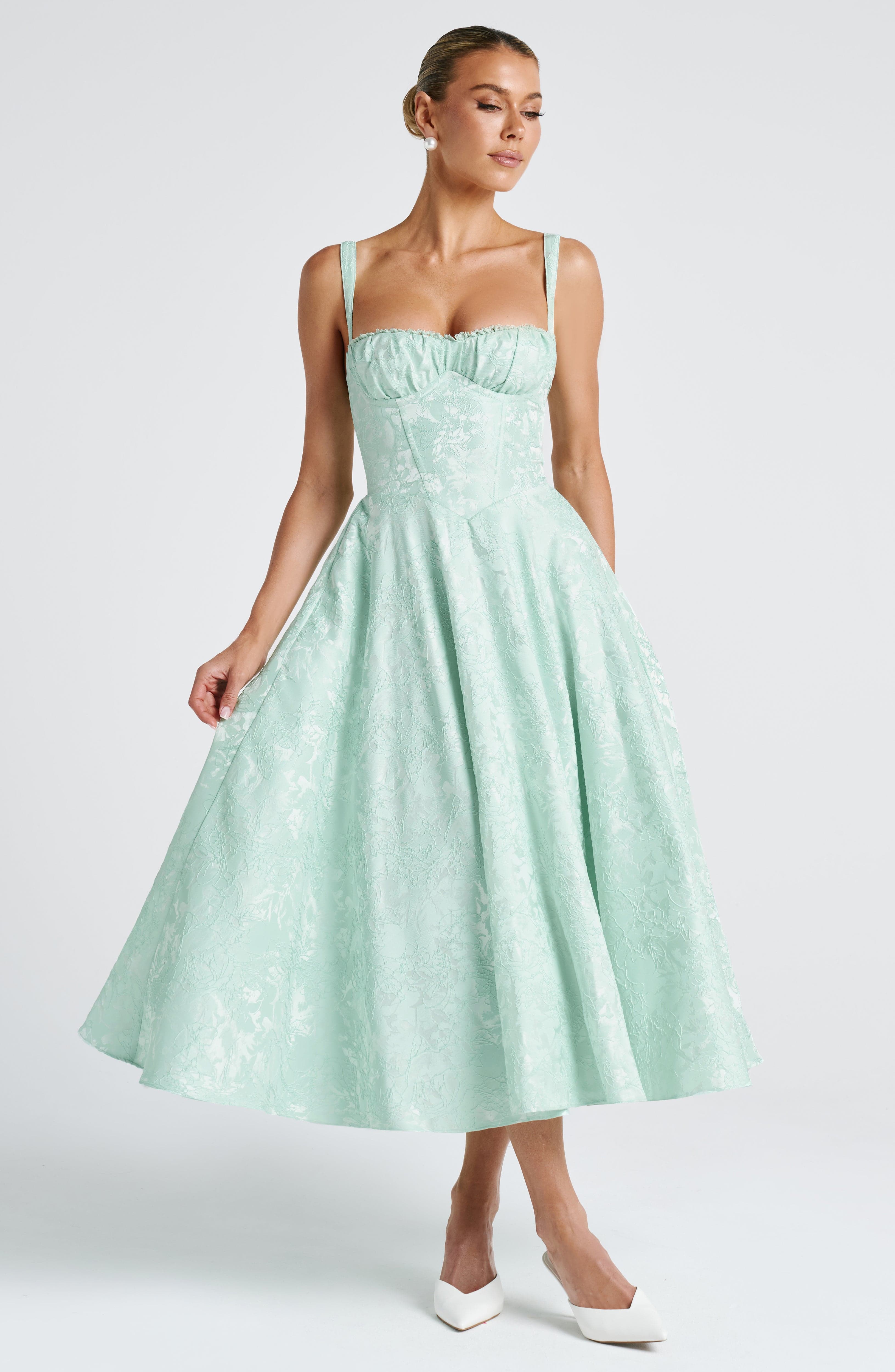 Amity Midi Dress - Mint - Napalia