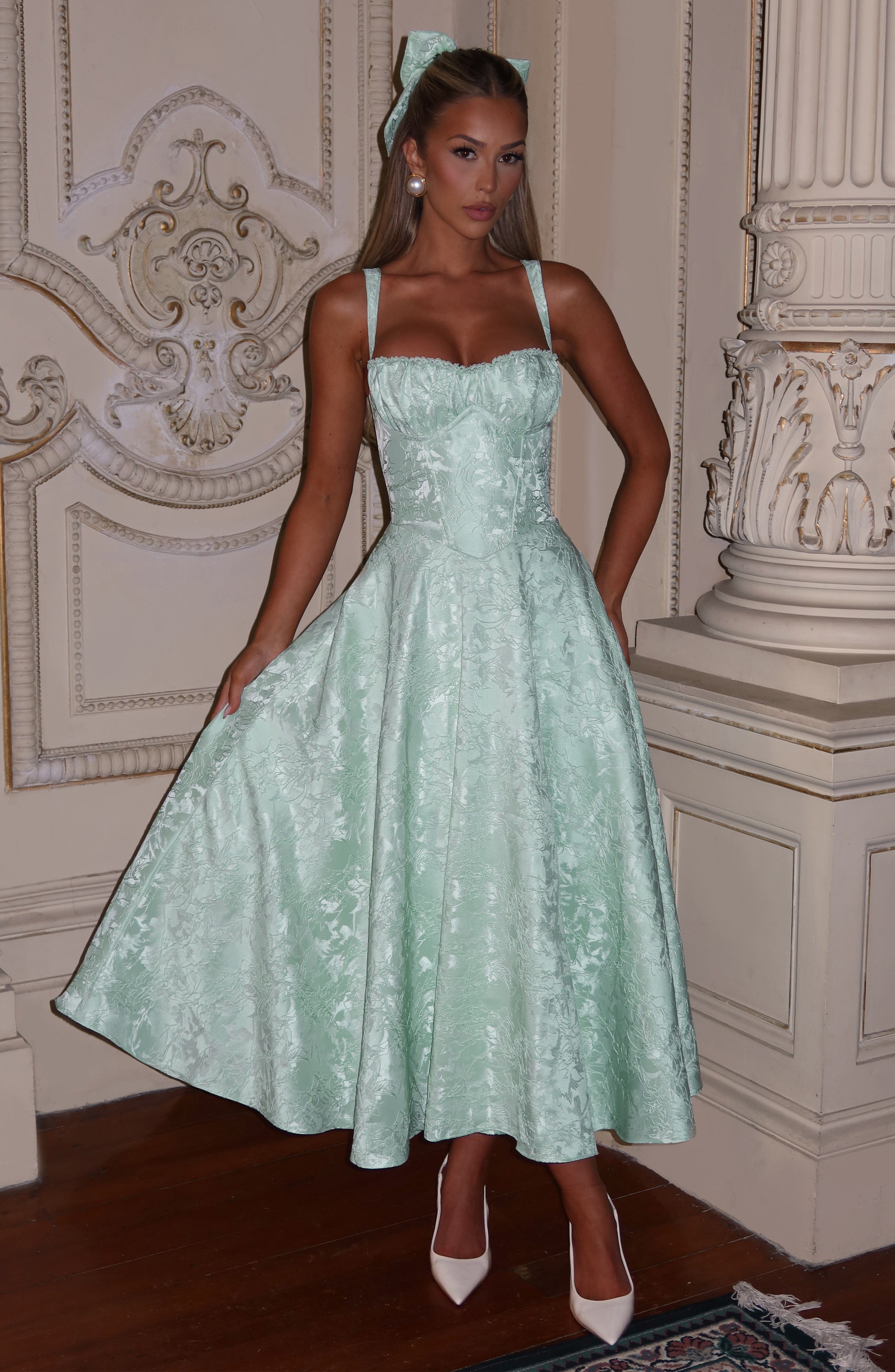 Amity Midi Dress - Mint - Napalia