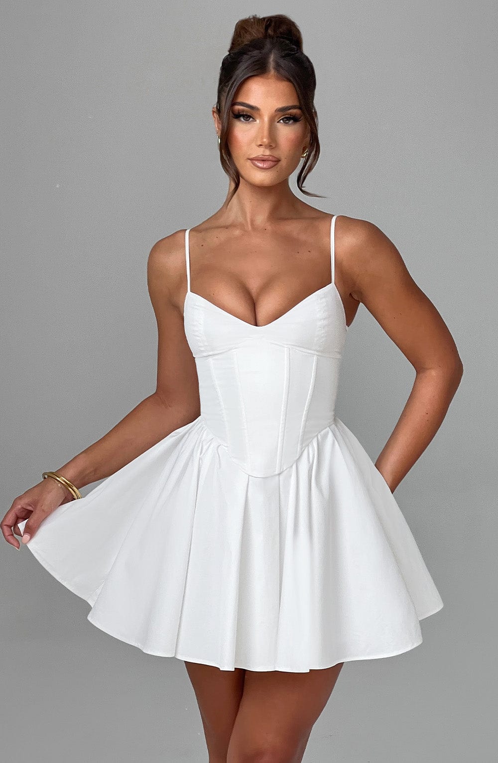 Analeigh Mini Dress - Ivory - Napalia