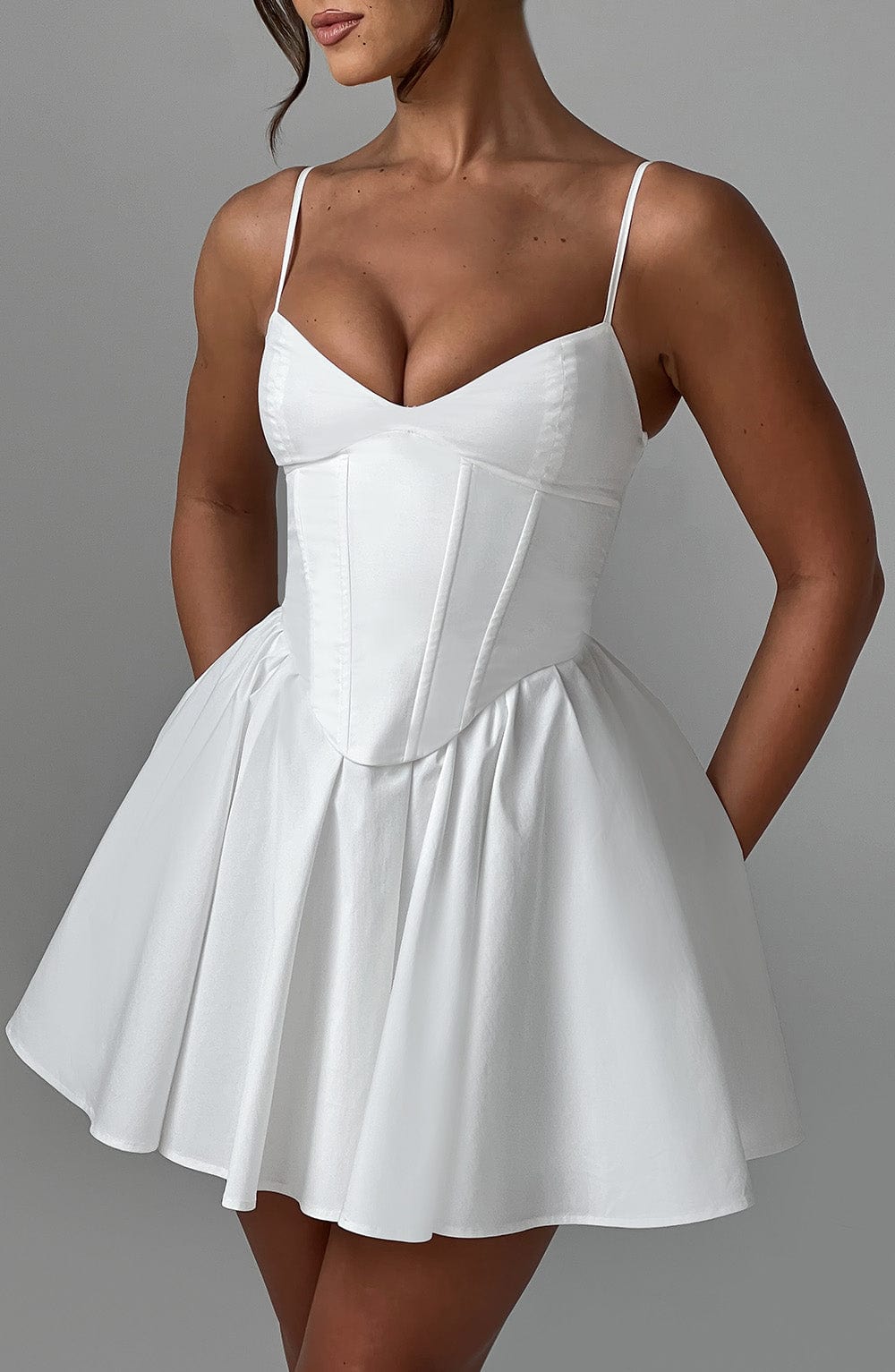 Analeigh Mini Dress - Ivory - Napalia