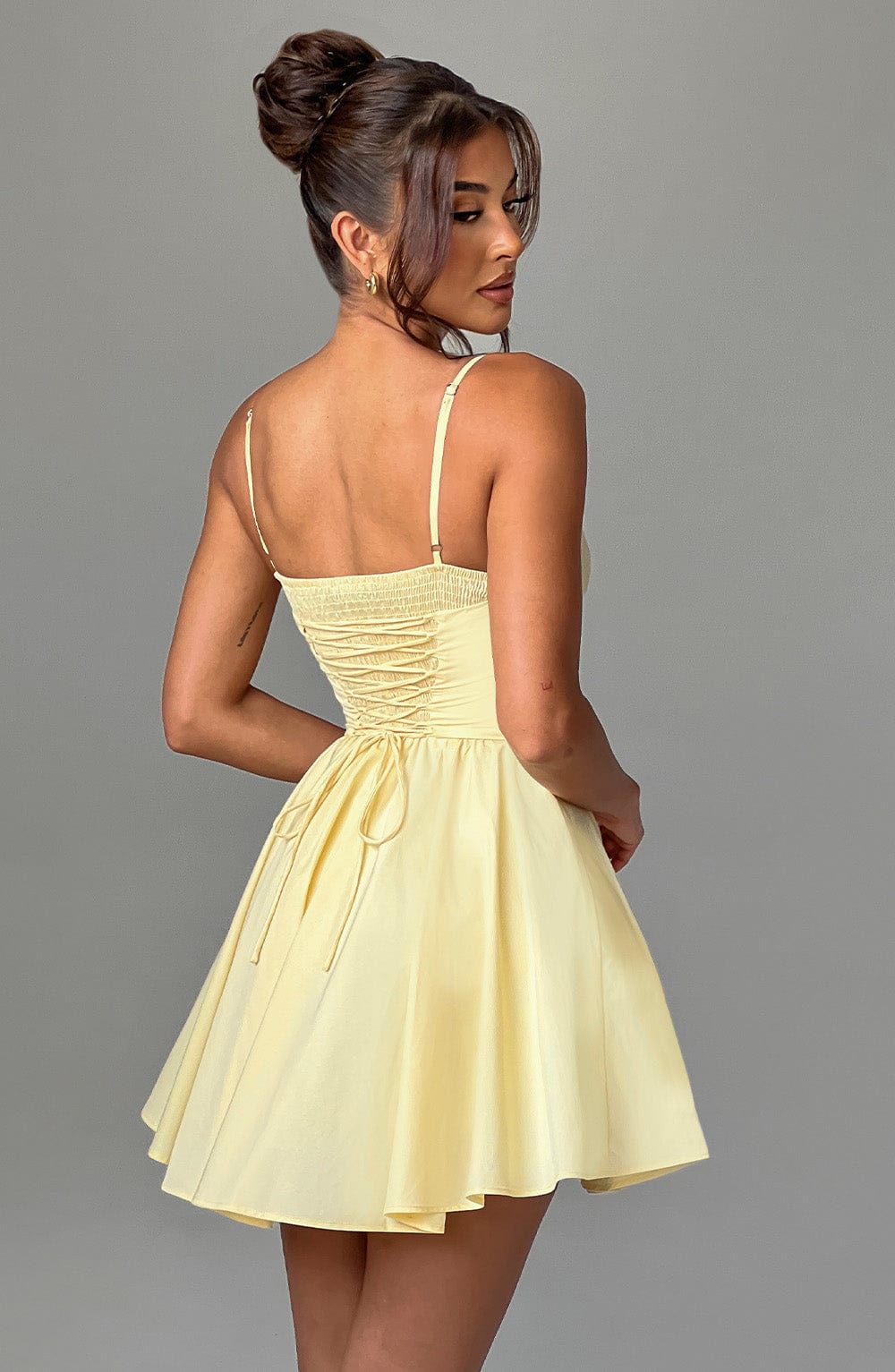 Analeigh Mini Dress - Lemon - Napalia