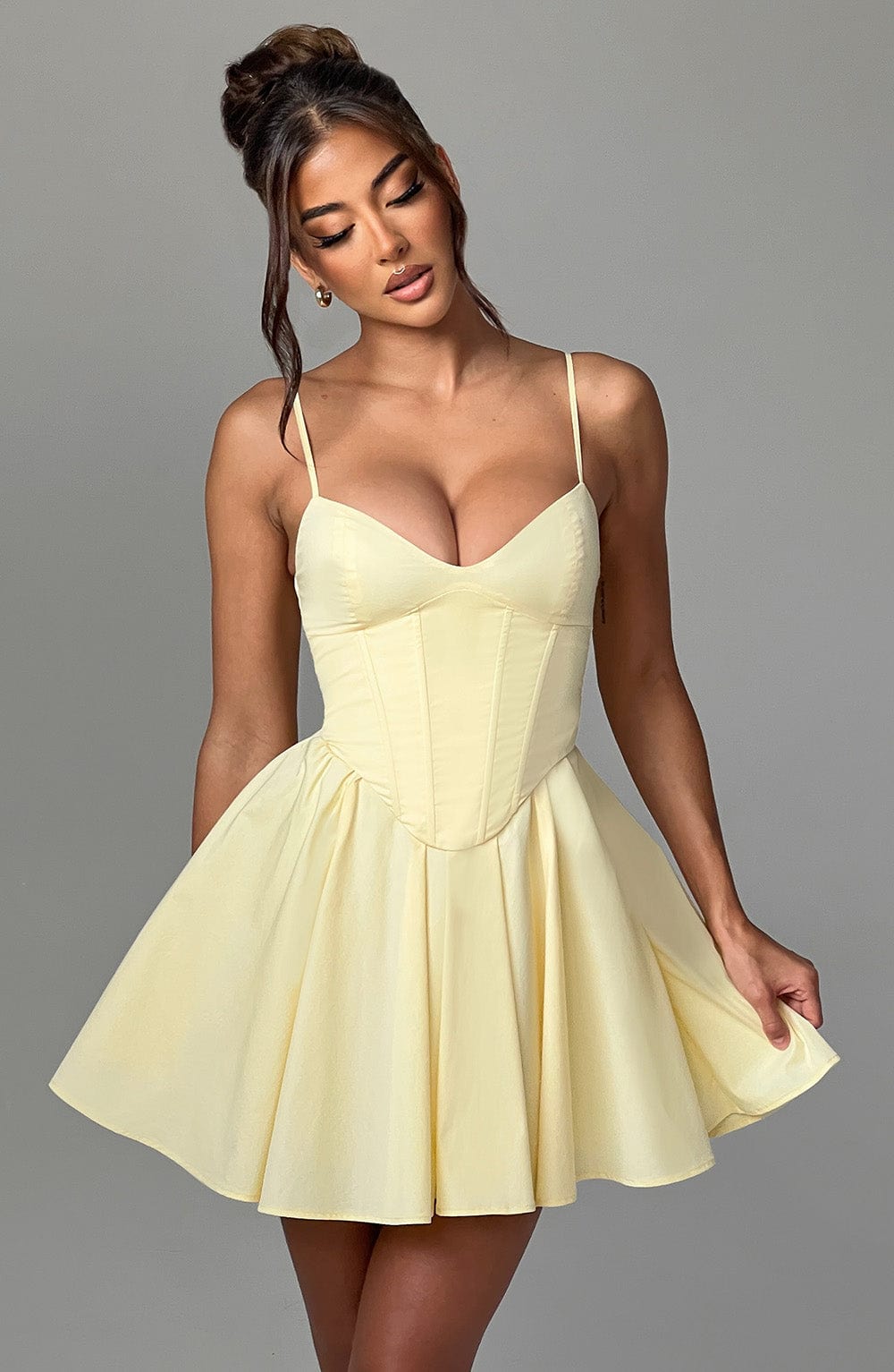 Analeigh Mini Dress - Lemon - Napalia