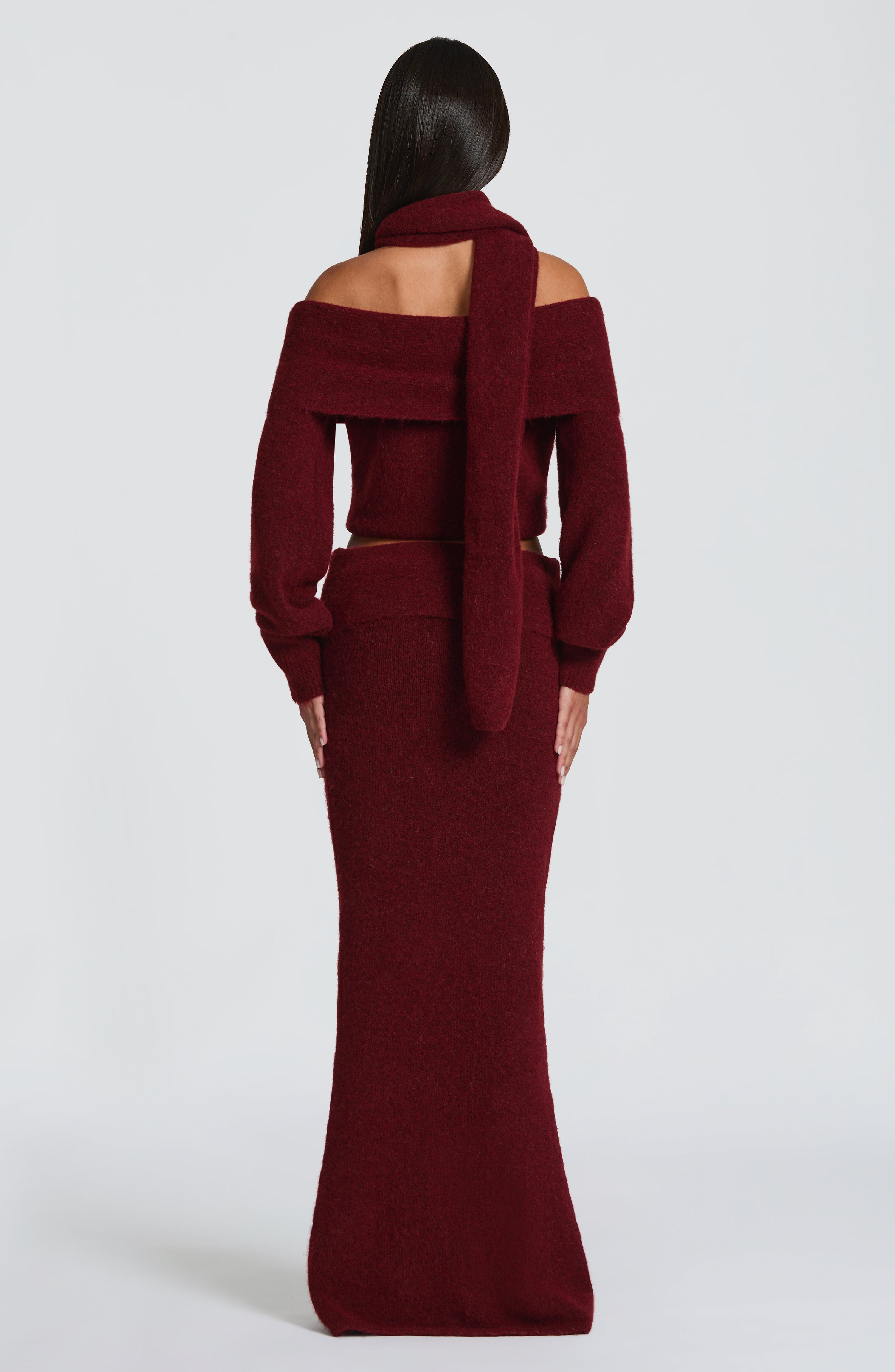 Andie Maxi Skirt - Burgundy - Napalia