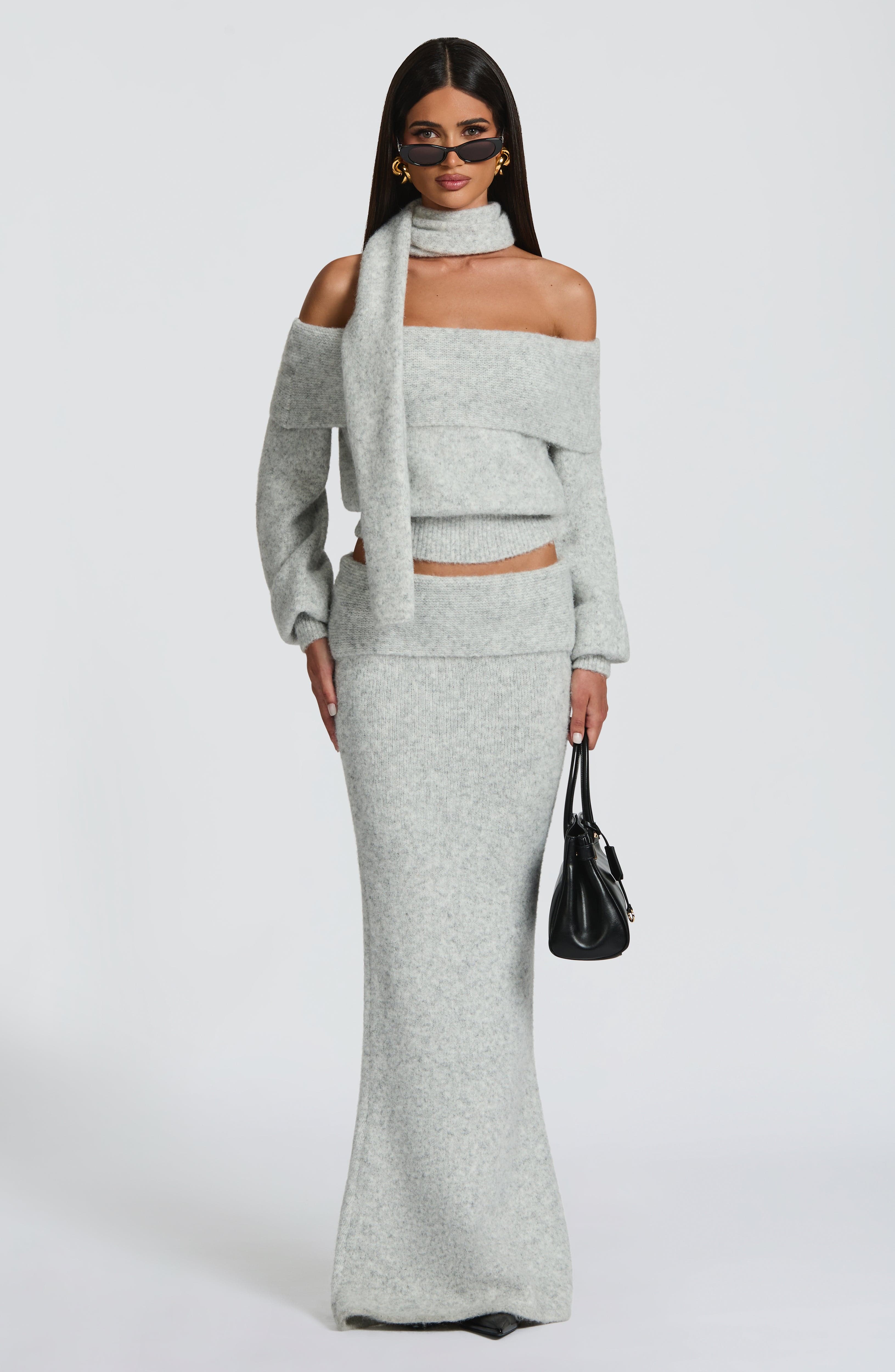 Andie Top - Light Grey Marl - Napalia