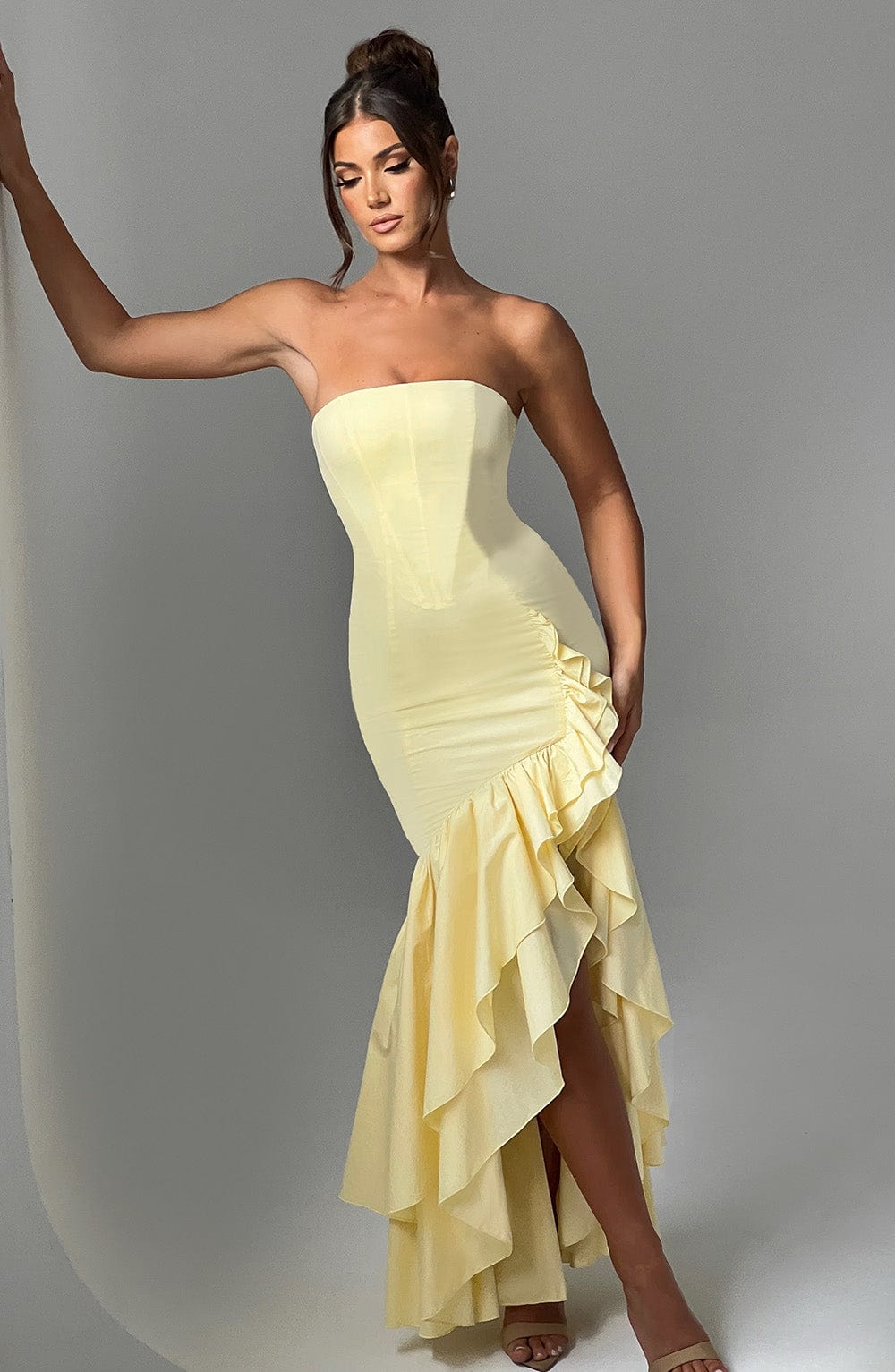 Angelina Maxi Dress - Lemon - Napalia