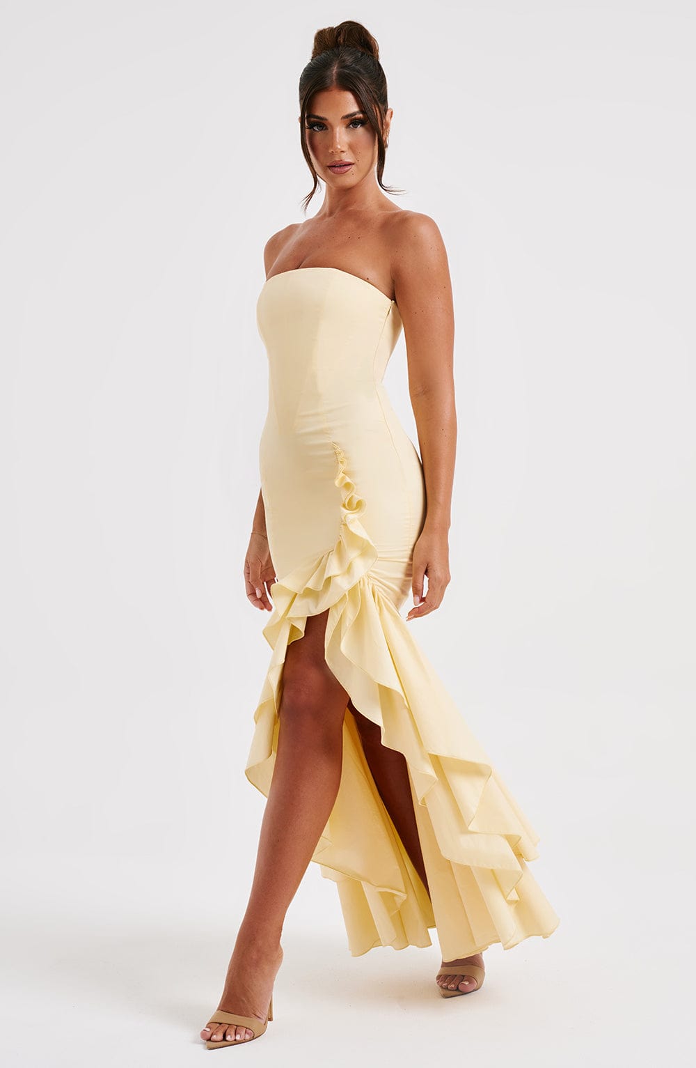 Angelina Maxi Dress - Lemon - Napalia
