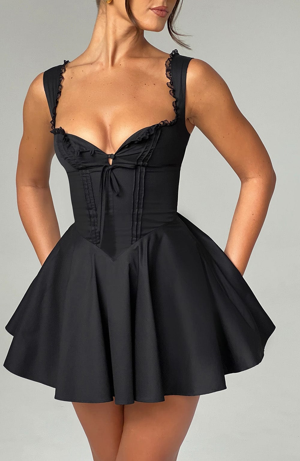 Antonella Mini Dress - Black - Napalia