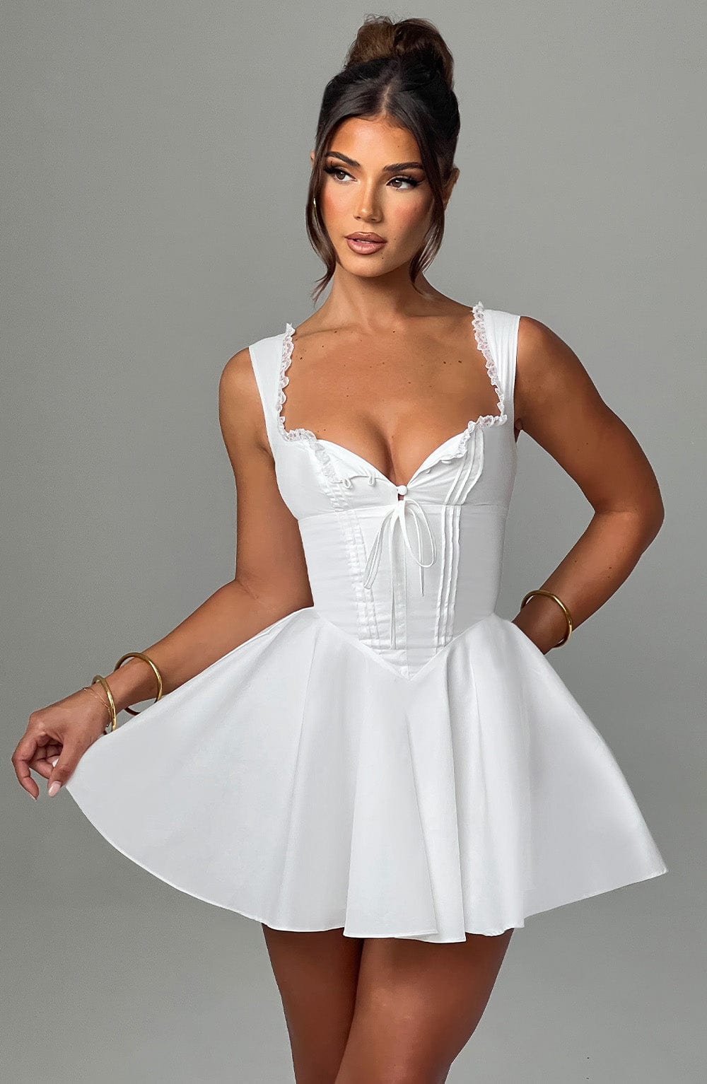 Antonella Mini Dress - Ivory - Napalia