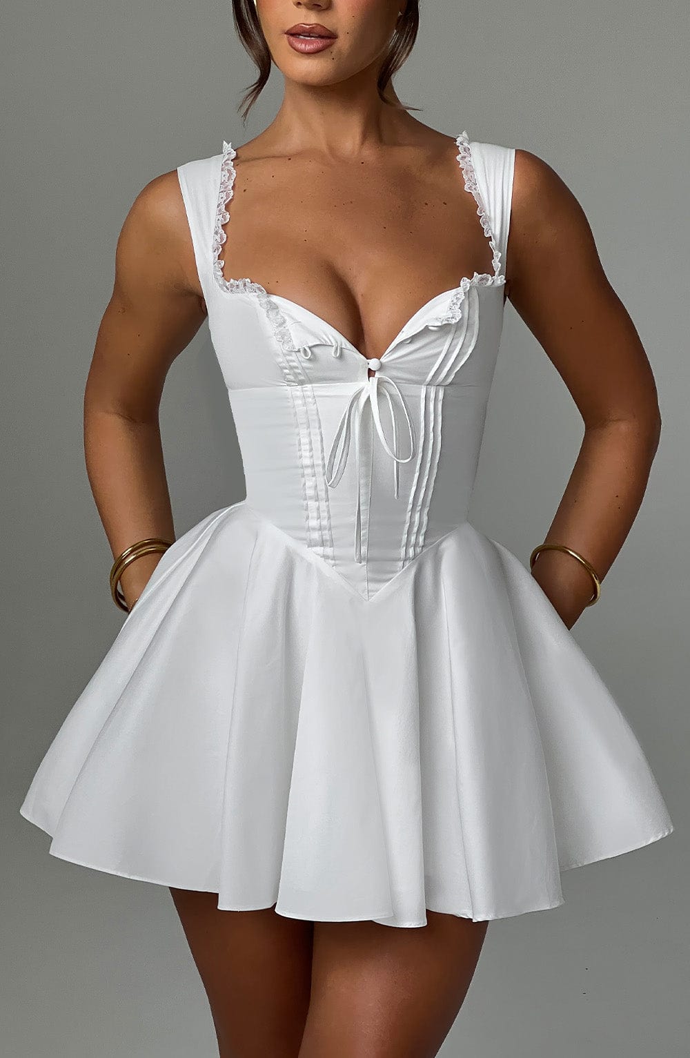 Antonella Mini Dress - Ivory - Napalia