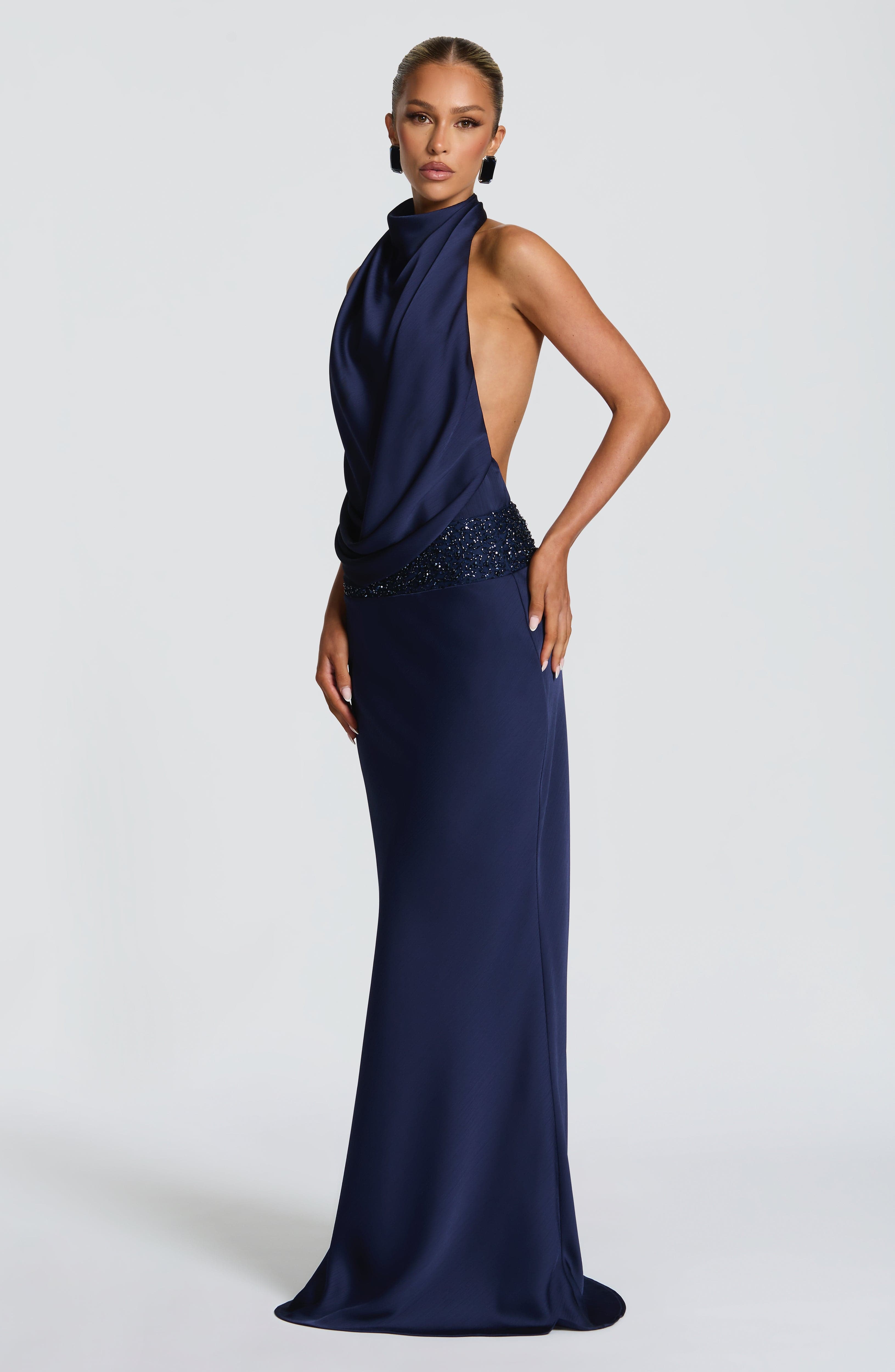 Armelle Maxi Dress - Navy - Napalia