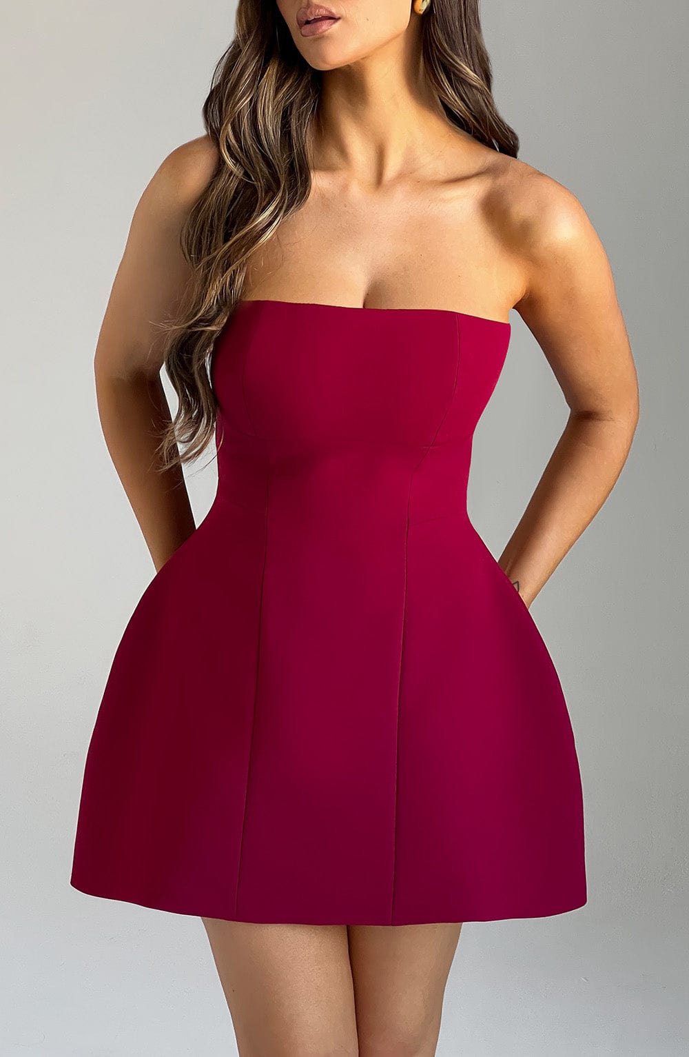 Asha Mini Dress - Wine - Napalia