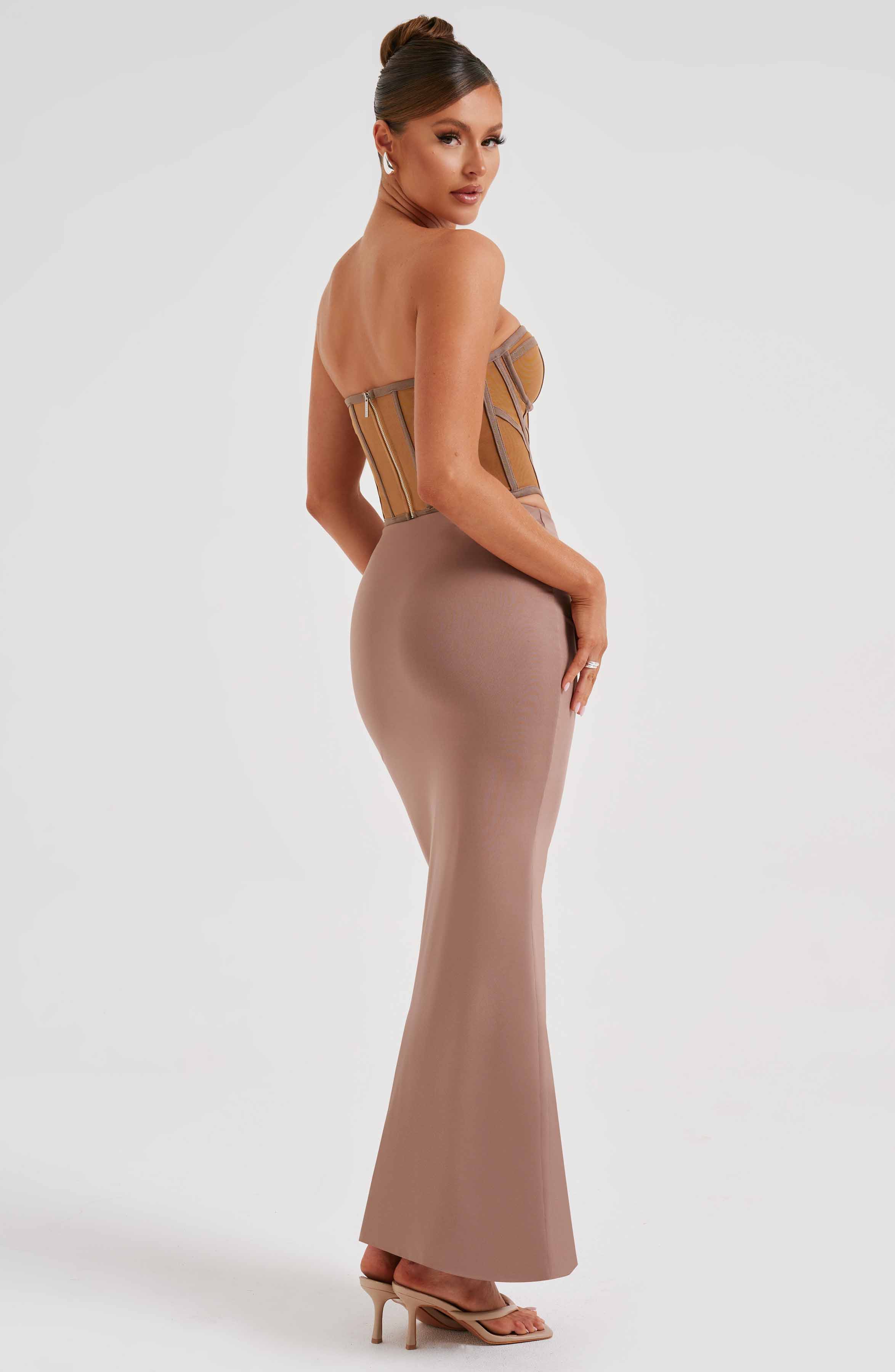 Astrid Maxi Skirt - Chocolate - Napalia