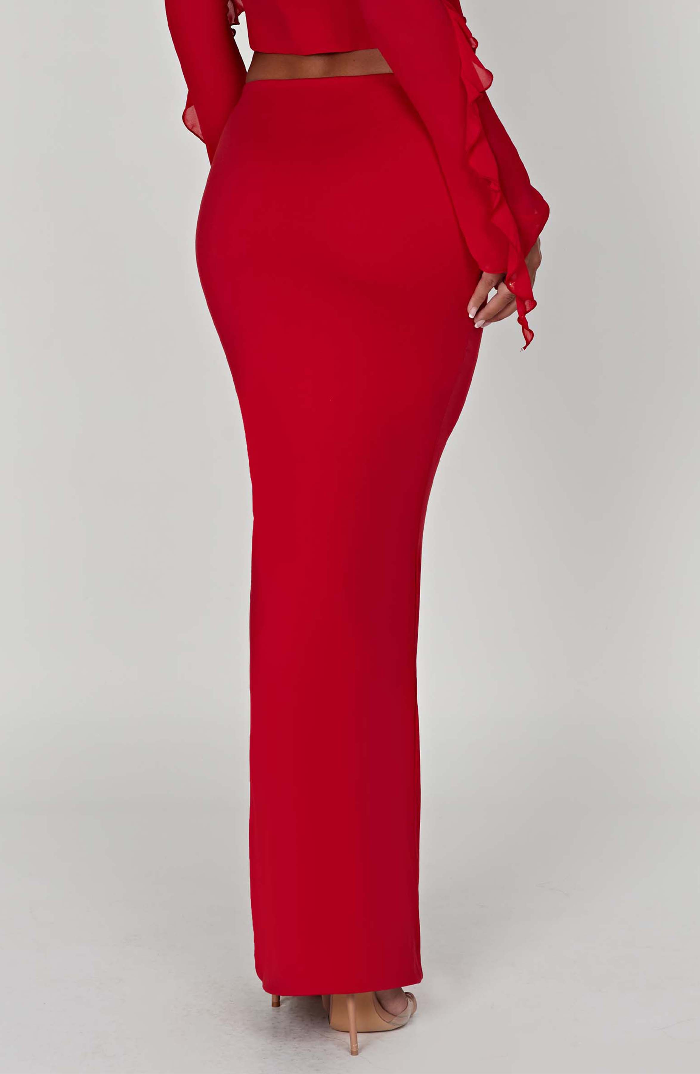 Astrid Maxi Skirt - Red - Napalia