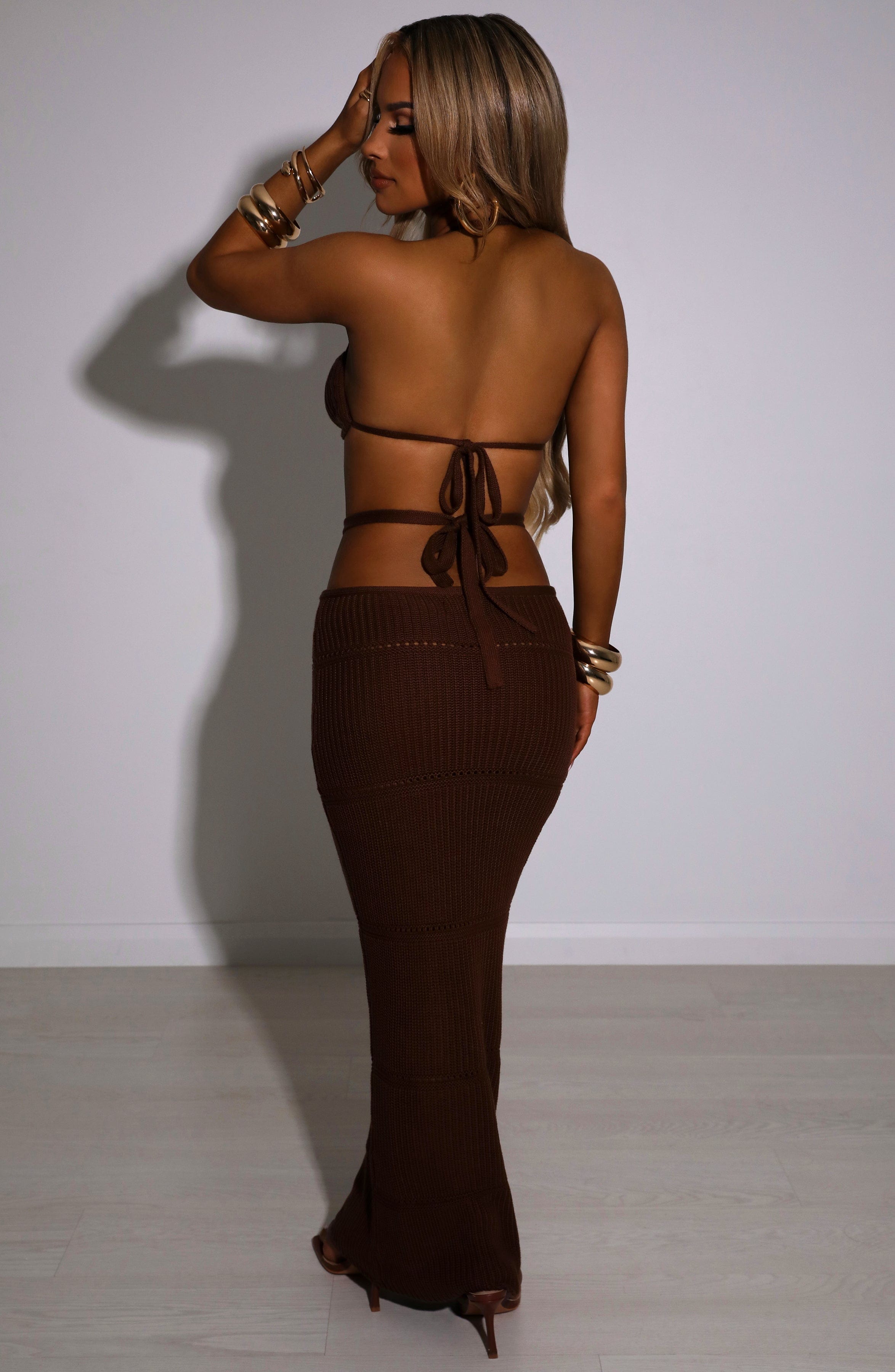 Aubery Maxi Skirt - Chocolate - Napalia