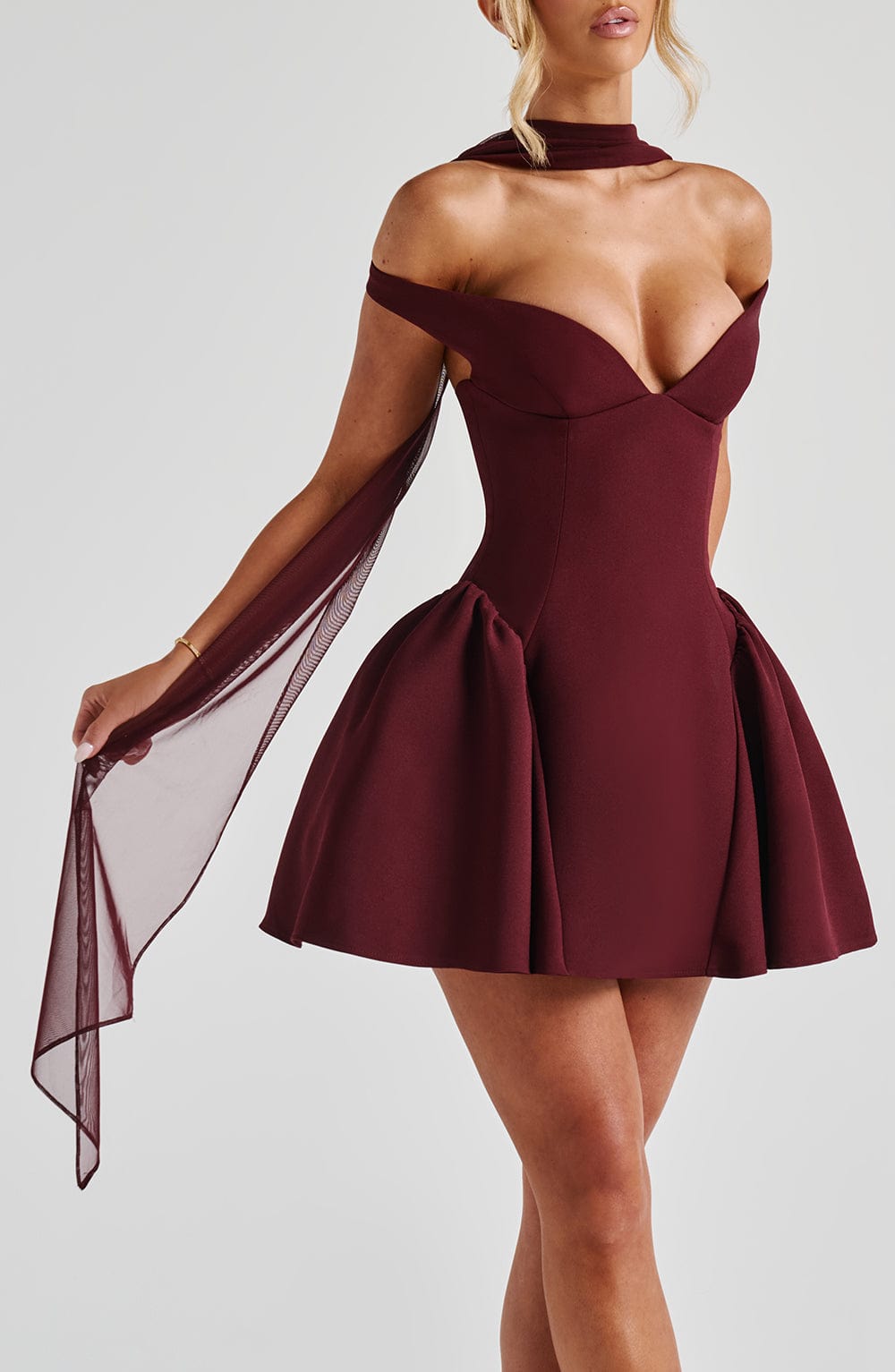 Ayla Scarf - Cherry Lacquer - Napalia