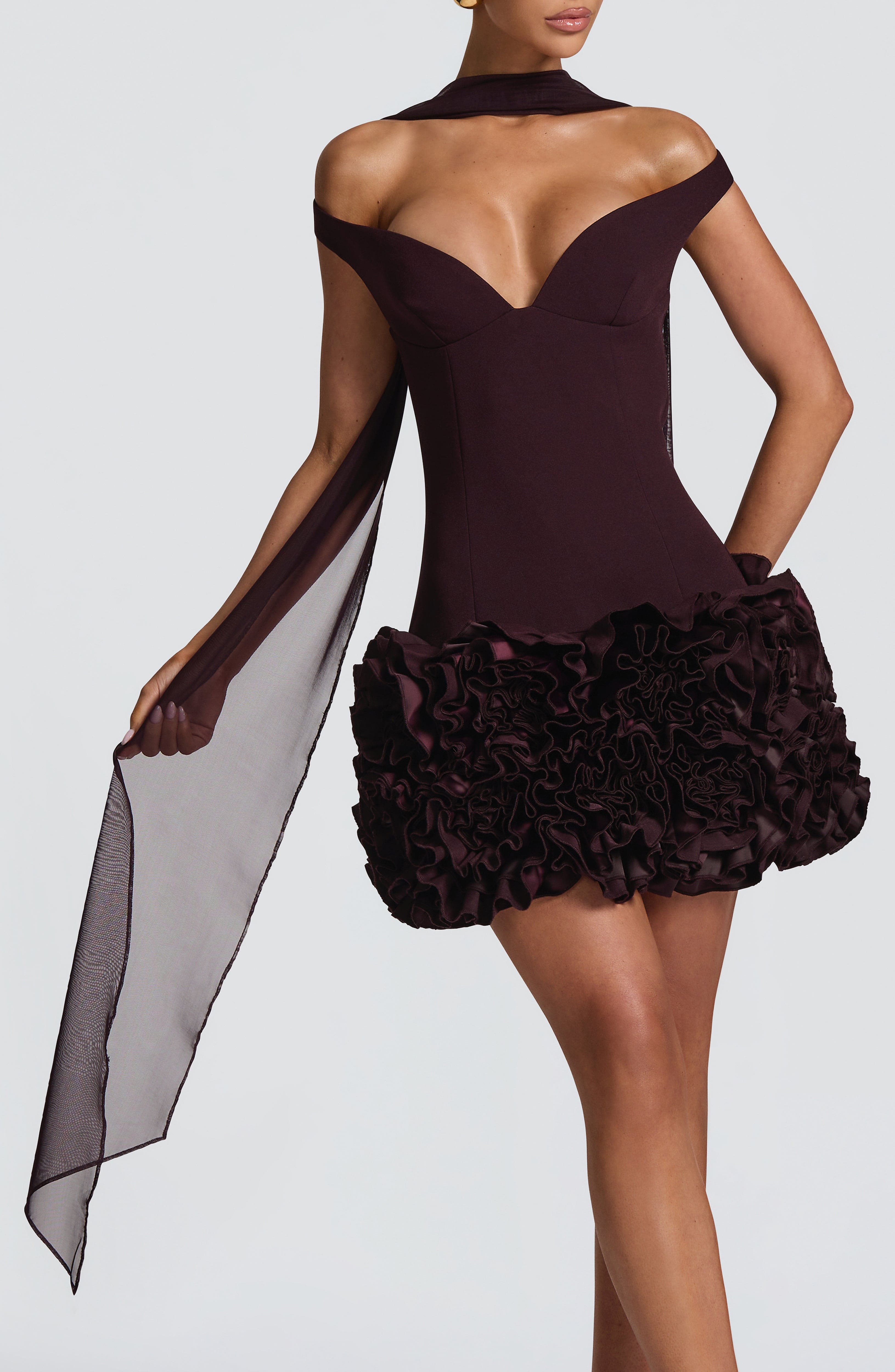 Ayla Scarf - Plum - Napalia