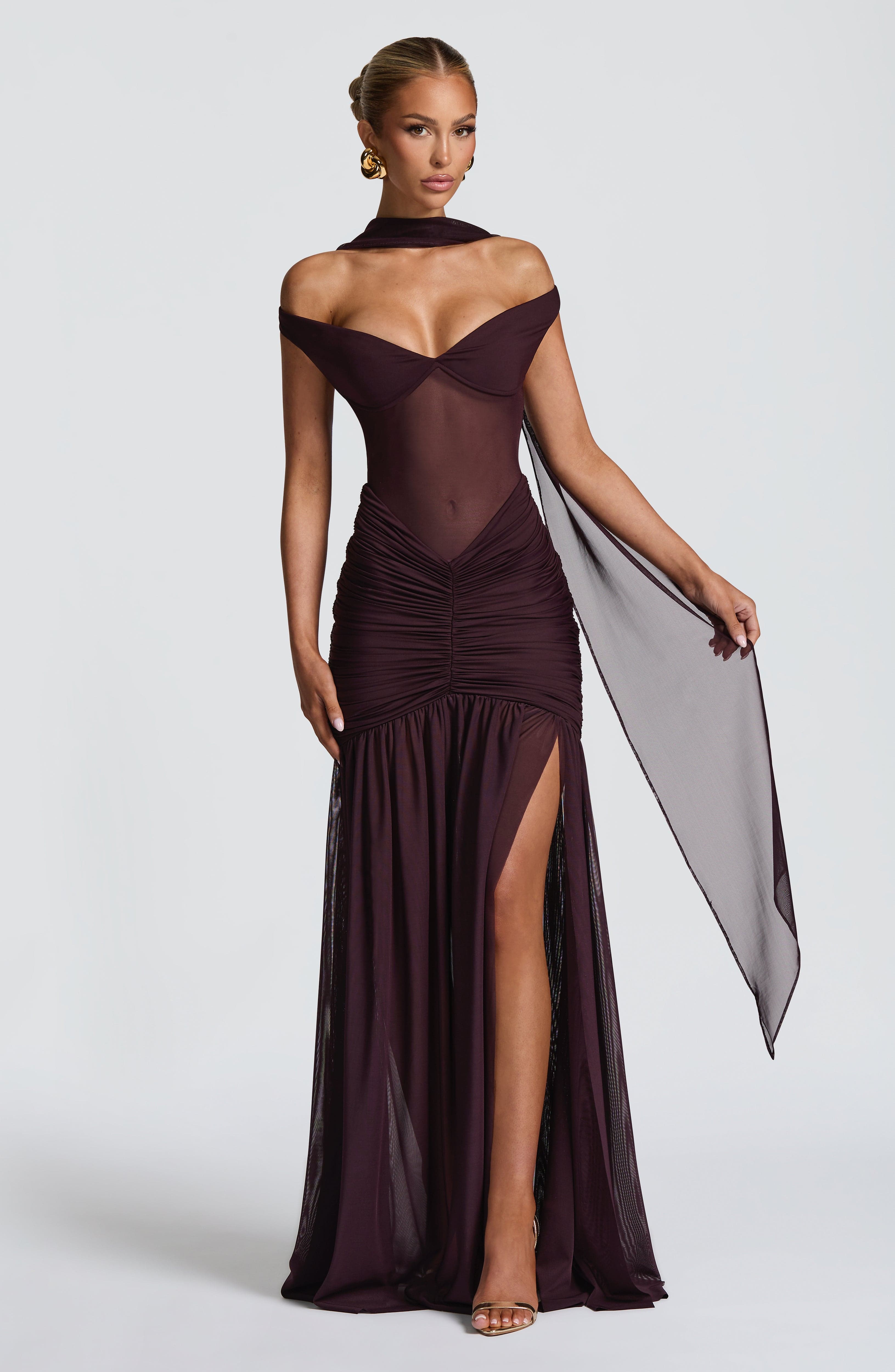 Ayla Scarf - Plum - Napalia