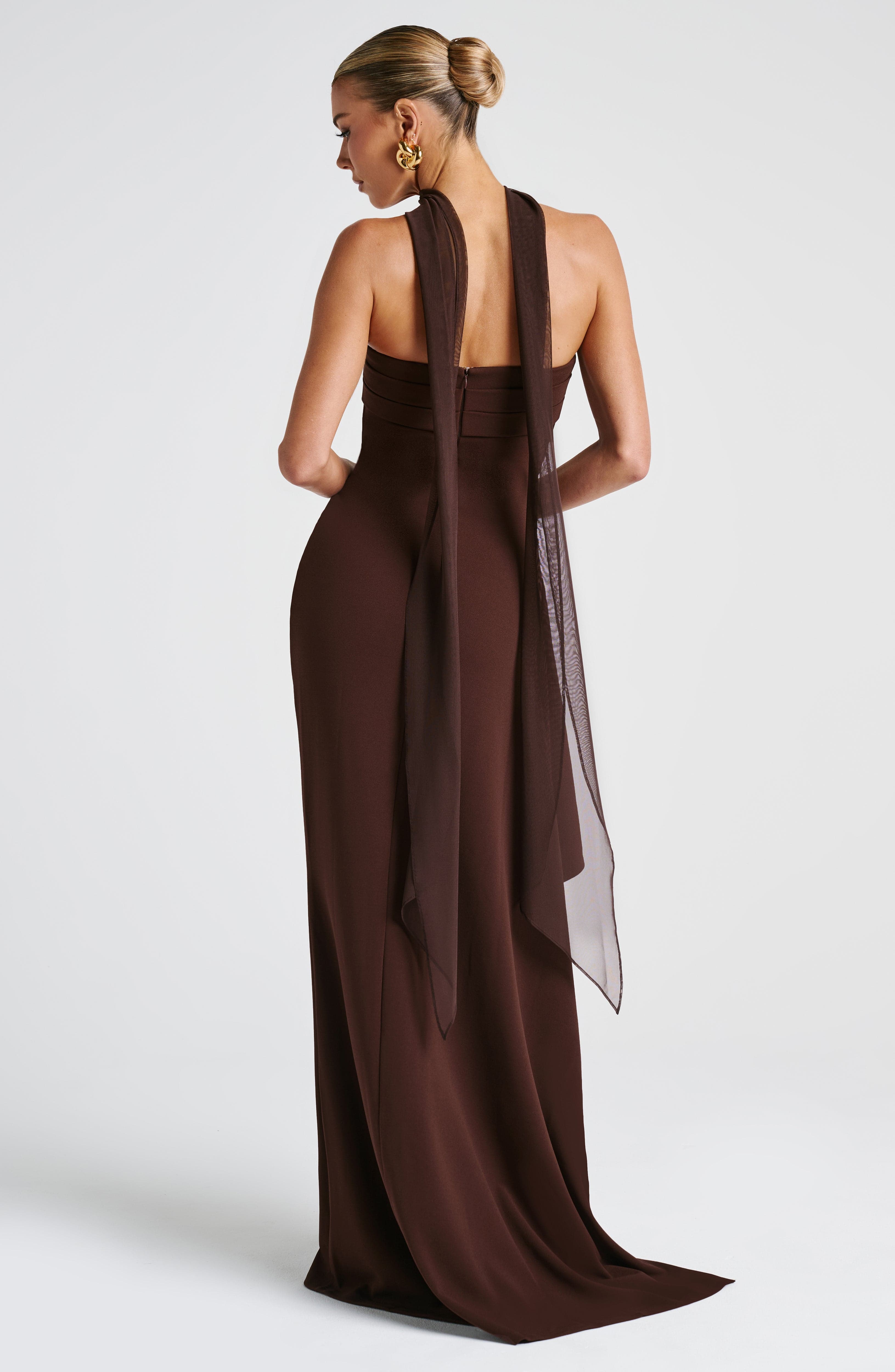 Ayla Scarf - Plum Brown - Napalia