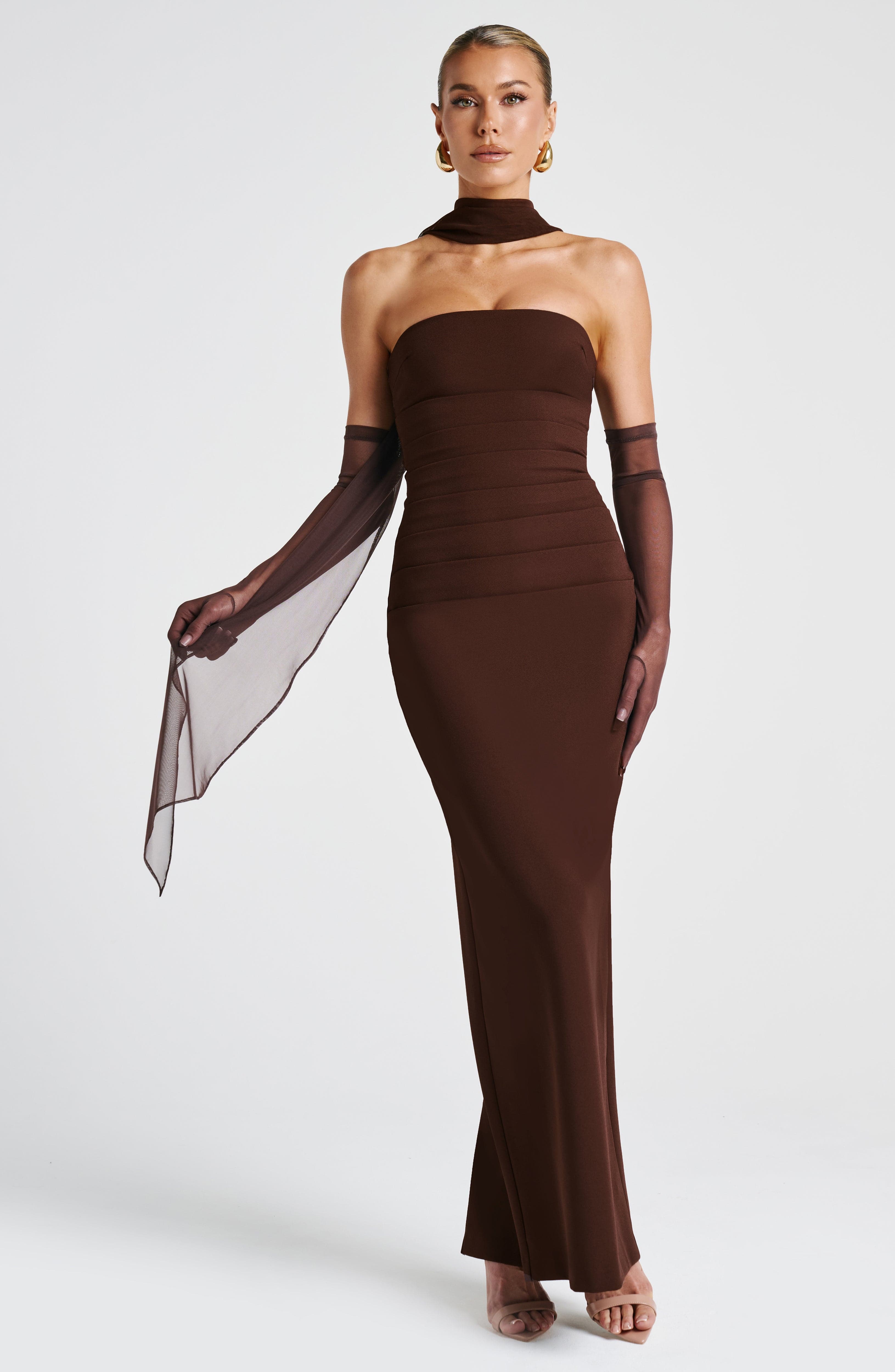 Ayla Scarf - Plum Brown - Napalia