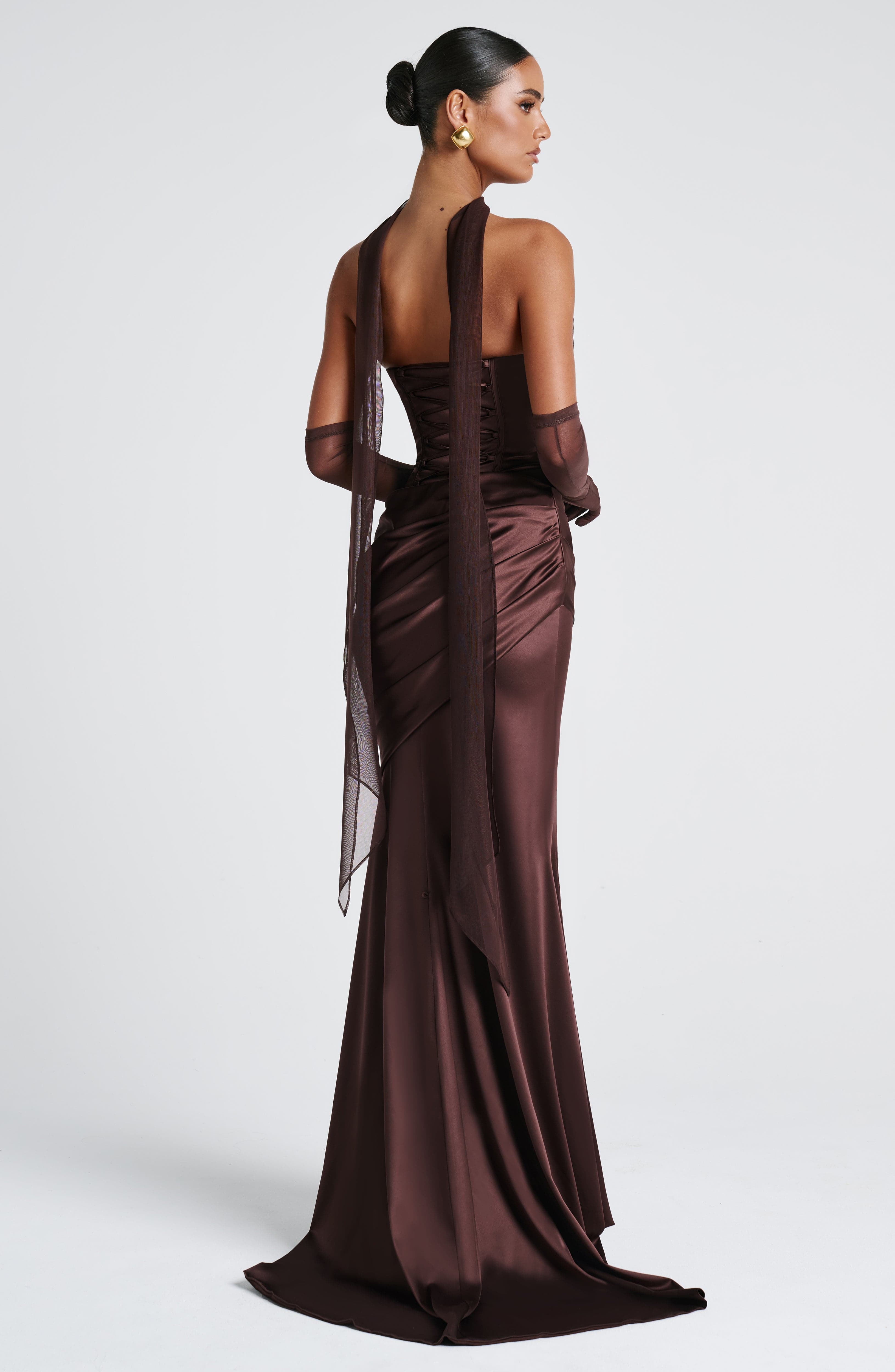 Ayla Scarf - Plum Brown - Napalia
