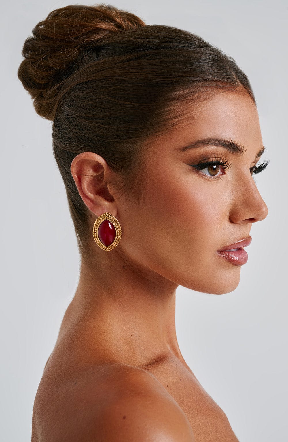 Azra Earrings - Red/Gold - Napalia