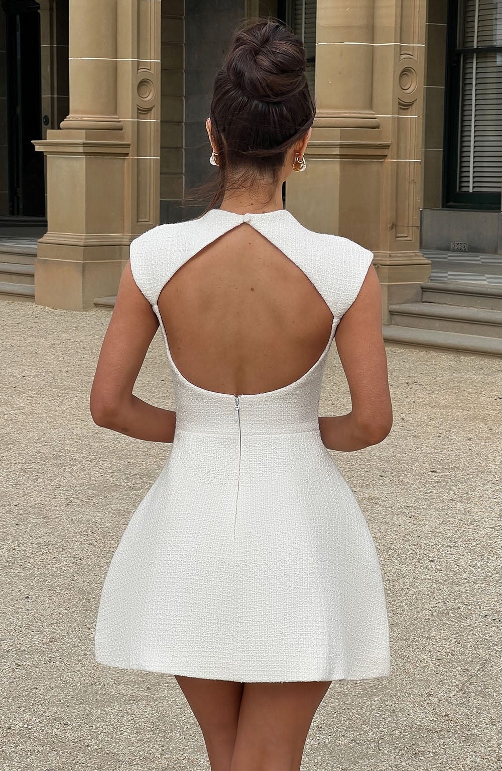 Blake Mini Dress - Ivory - Napalia