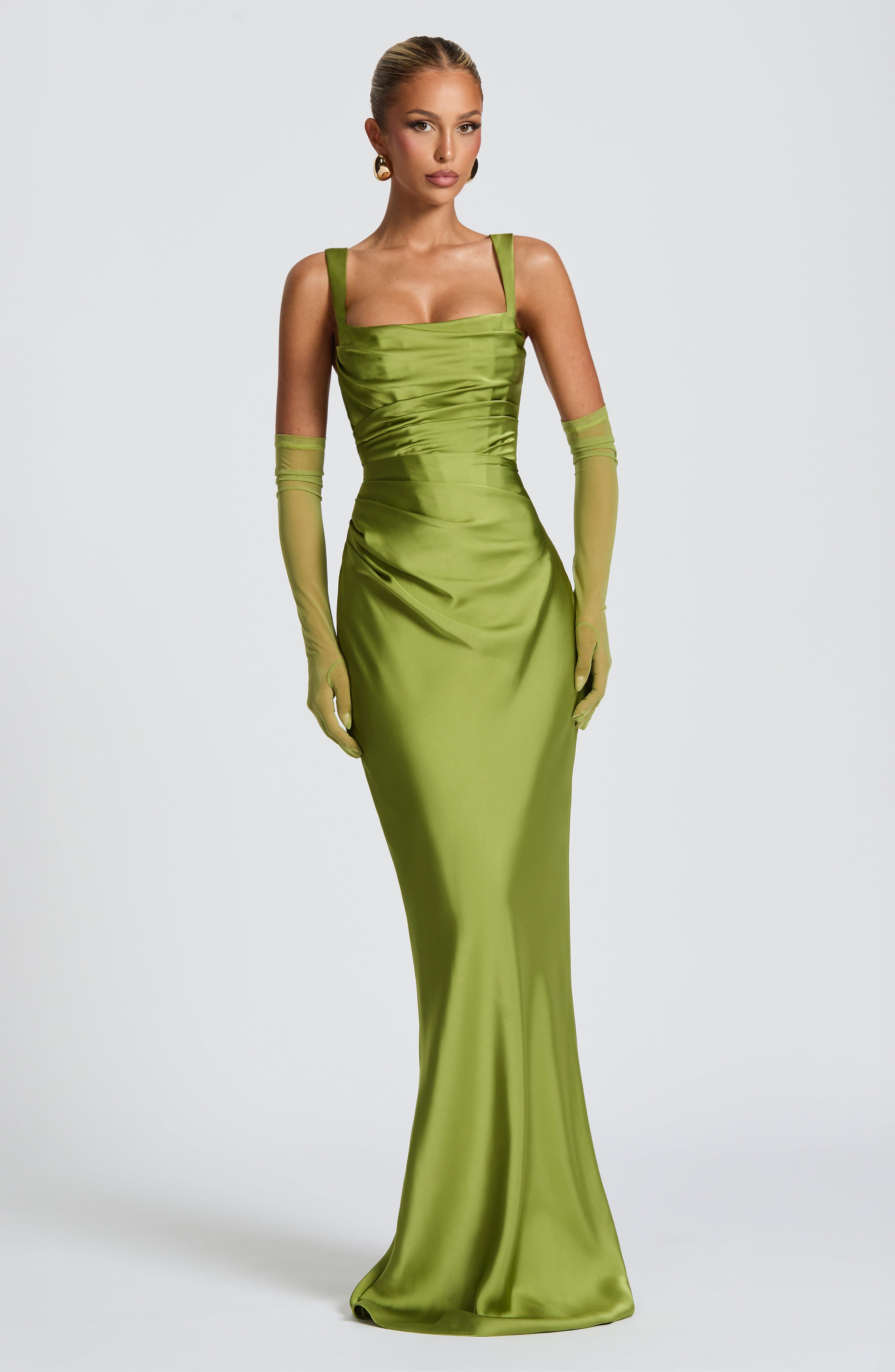 Calanthe Maxi Dress - Olive - Napalia