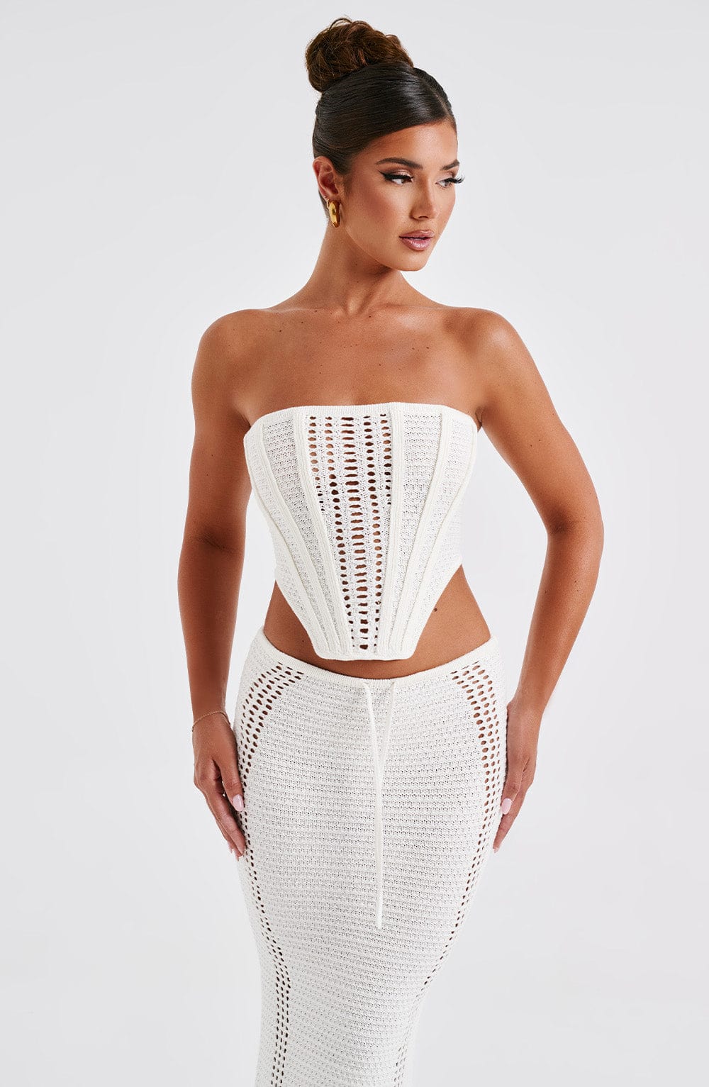 Carly Corset - White - Napalia