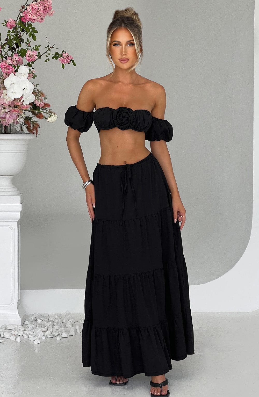 Carmen Maxi Skirt - Black - Napalia