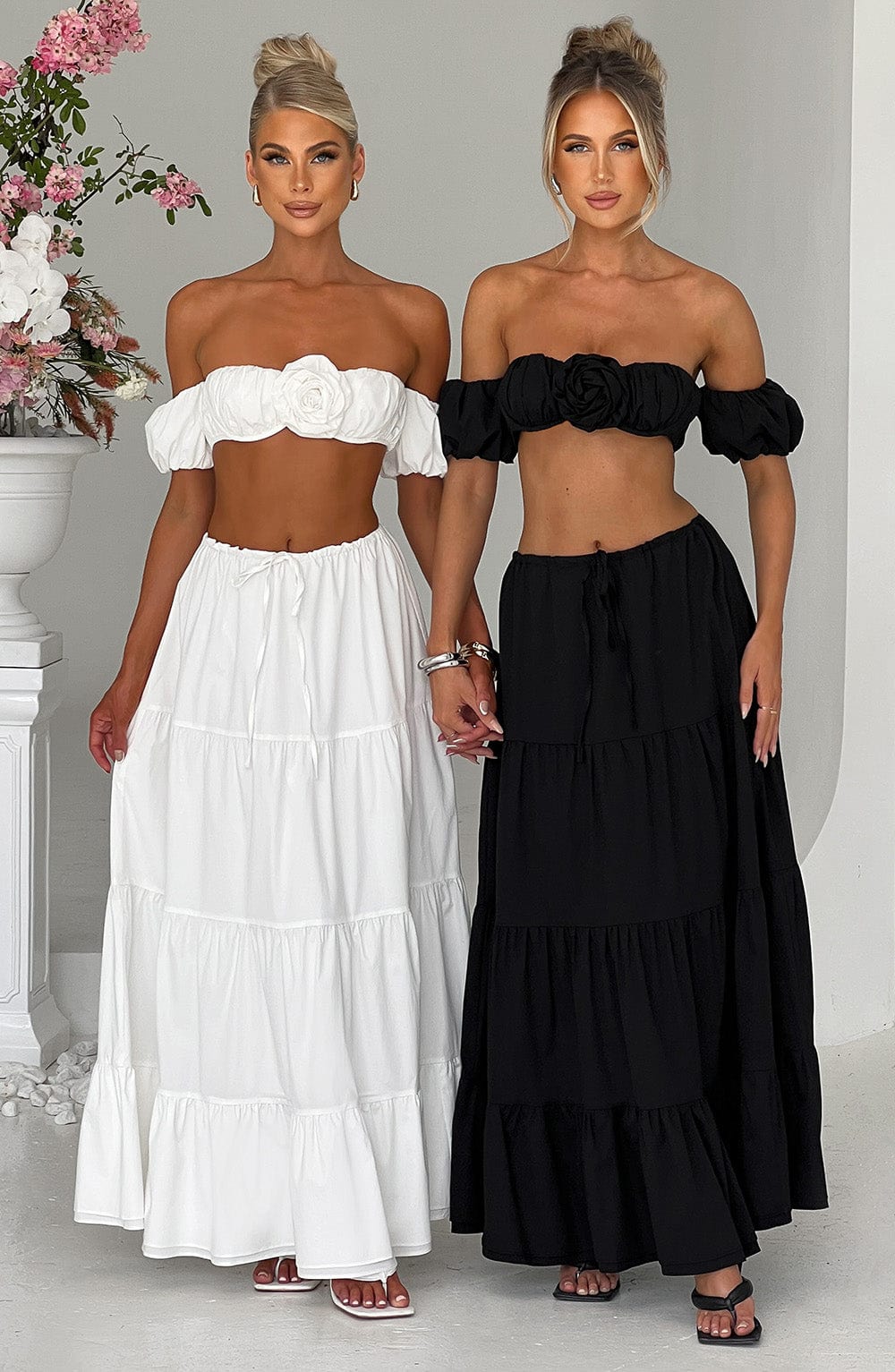 Carmen Maxi Skirt - Ivory - Napalia