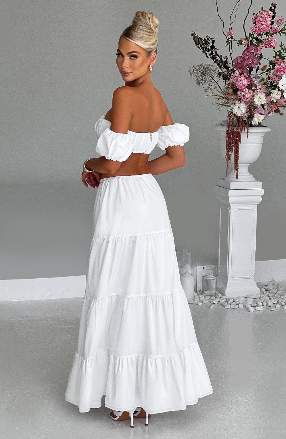 Carmen Maxi Skirt - Ivory - Napalia