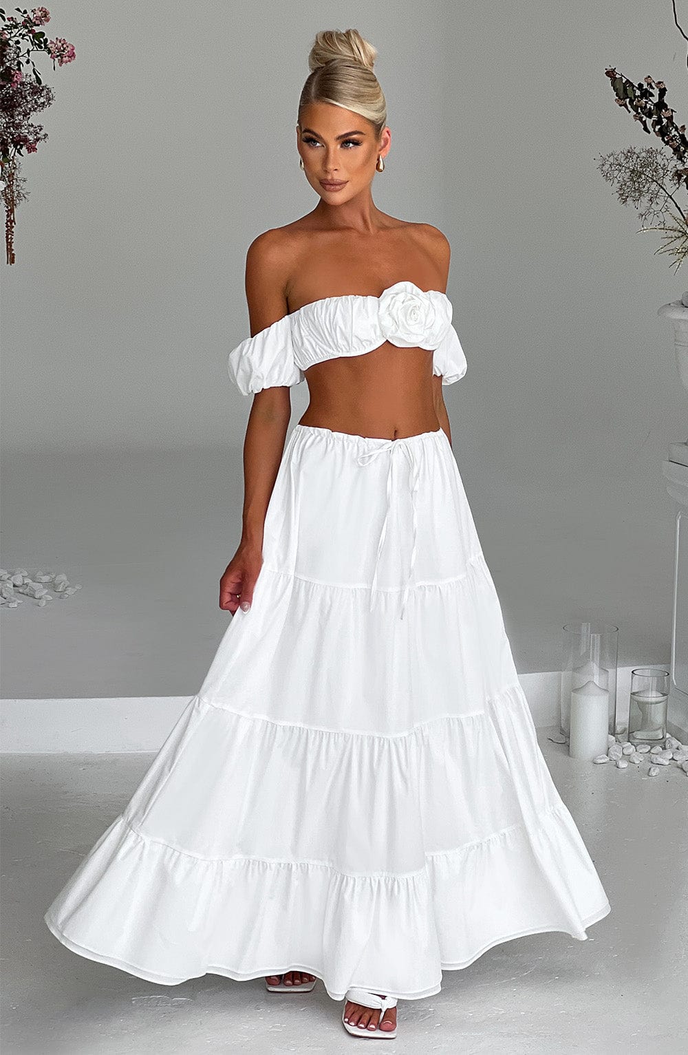 Carmen Maxi Skirt - Ivory - Napalia