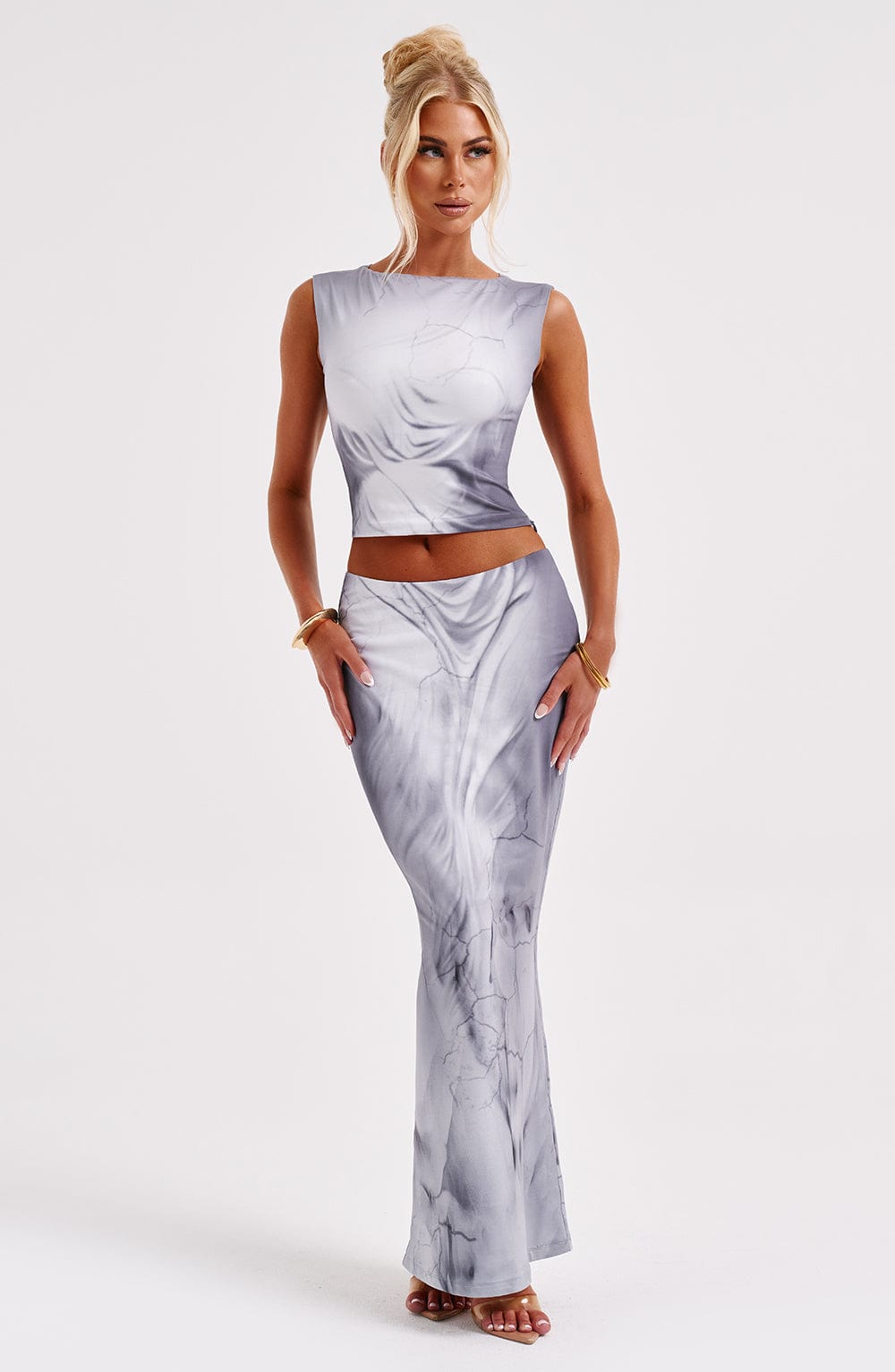 Charmayne Top - Grey Body Print - Napalia